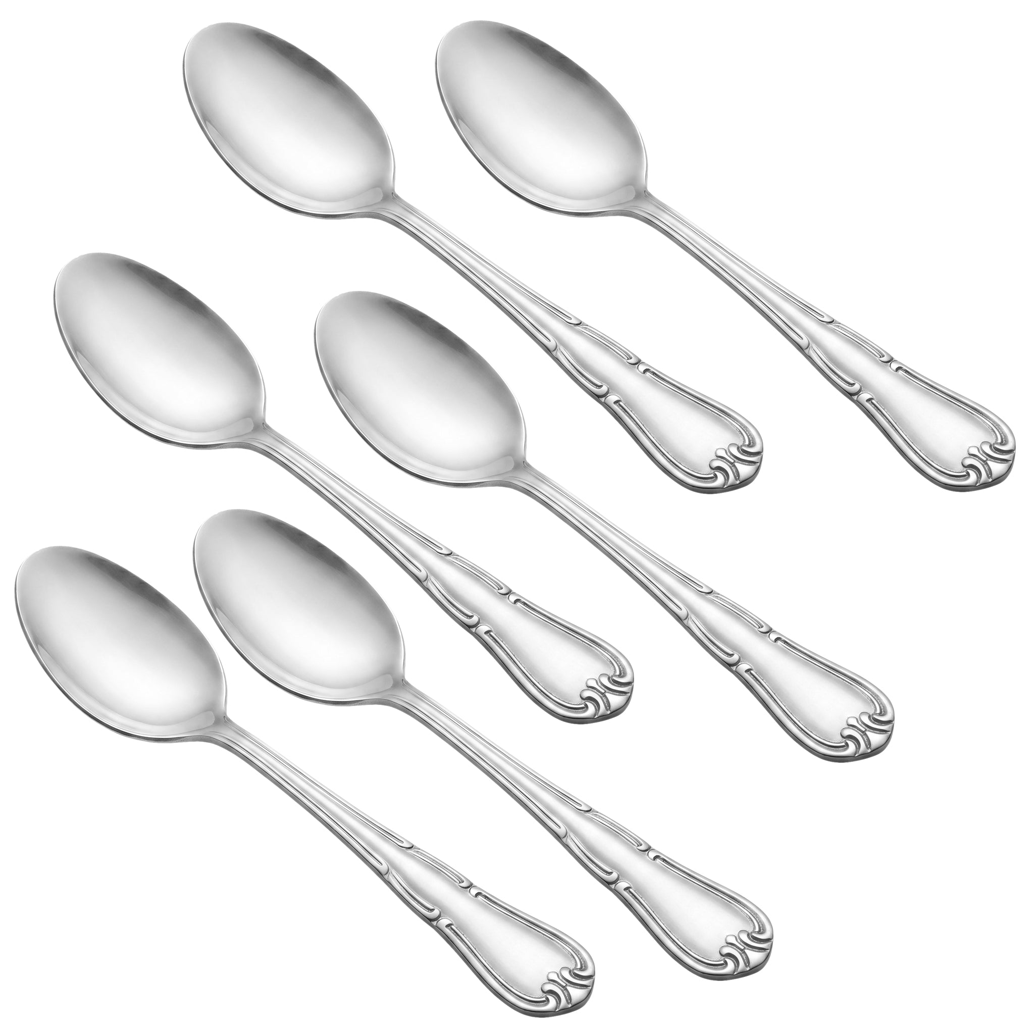 Venus 6-Piece Stainless Steel Silver Tea Spoon Set