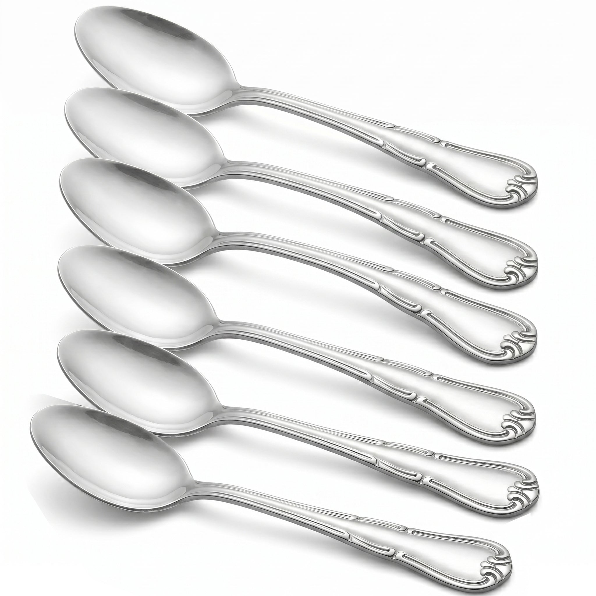 Venus 6-Piece Stainless Steel Silver Tea Spoon Set