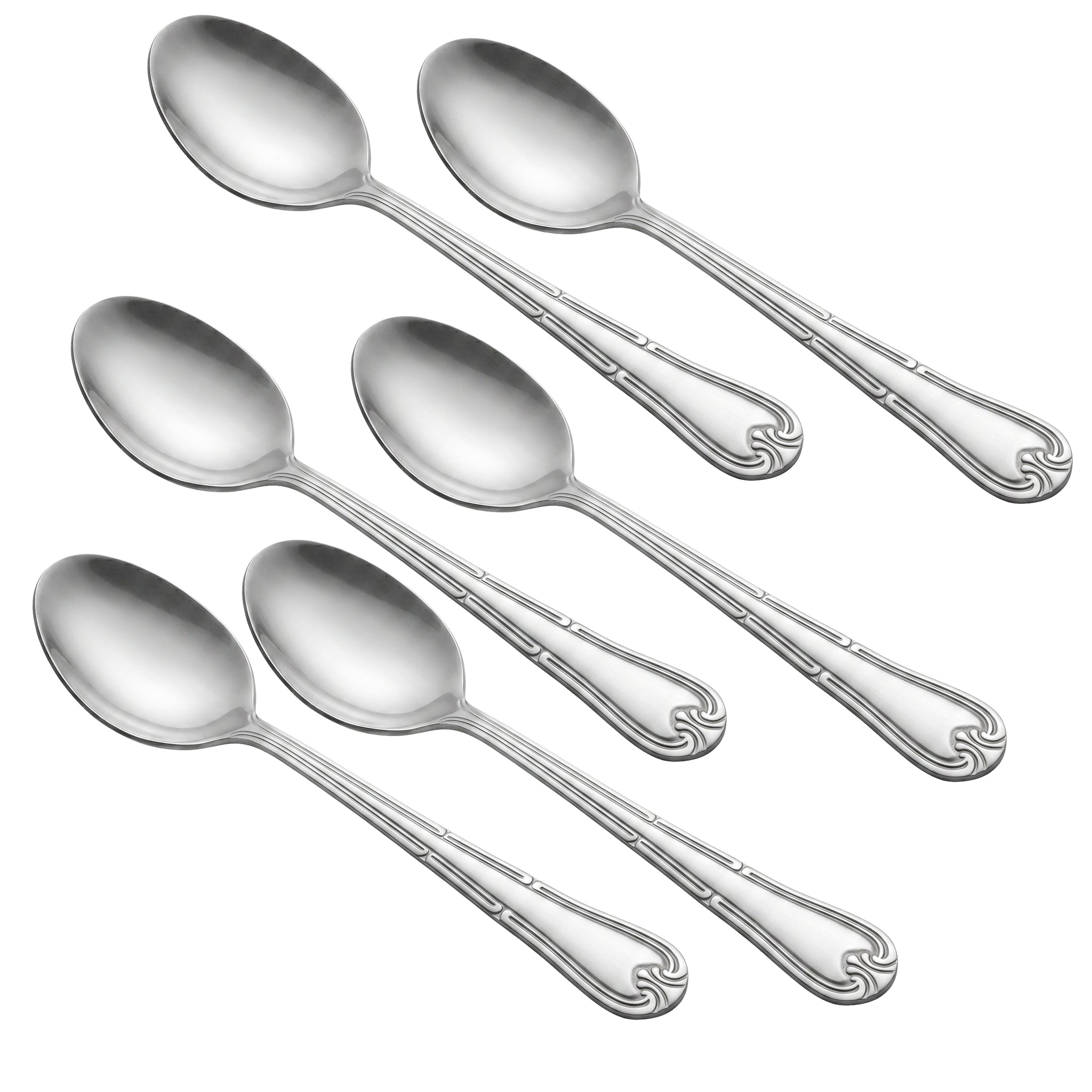 Venus 6-Piece Stainless Steel Silver Table Spoon Set