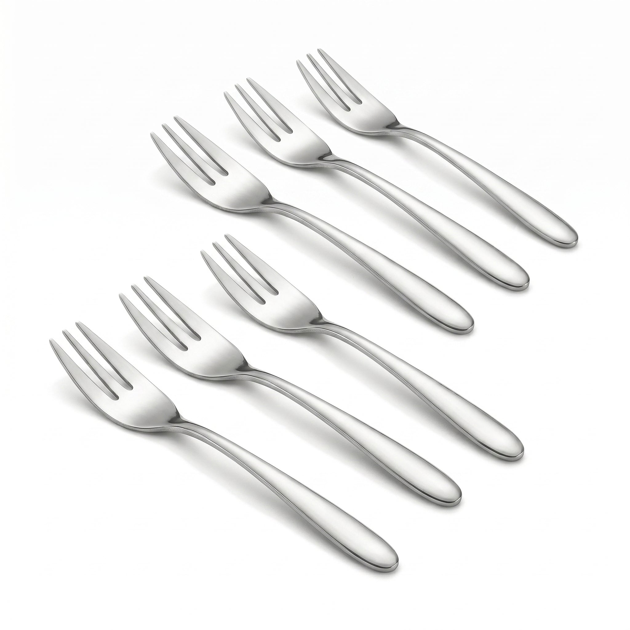 Value 6-Piece Stainless Steel Silver Fruit Fork Set