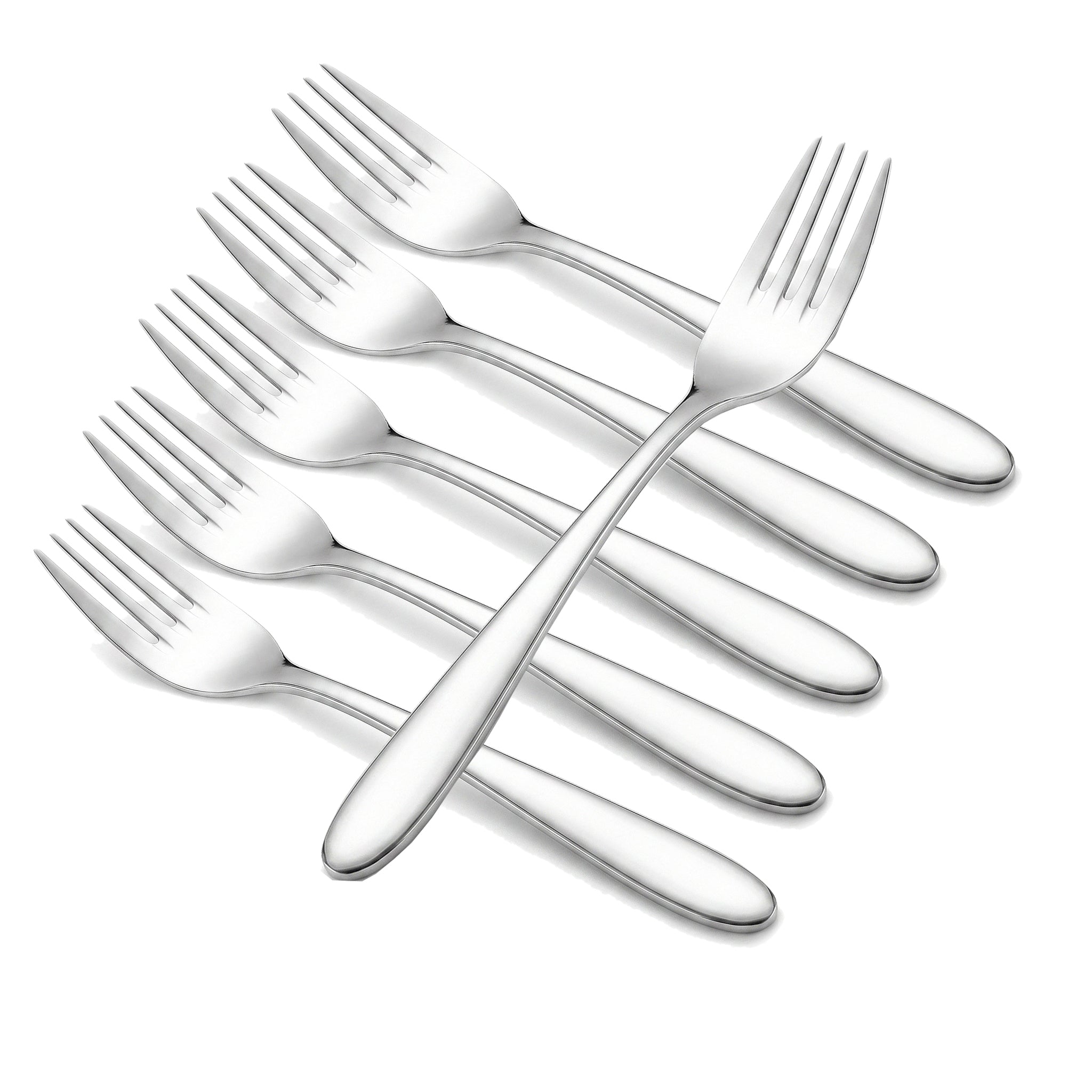 Value 6-Piece Stainless Steel Silver Table Fork Set