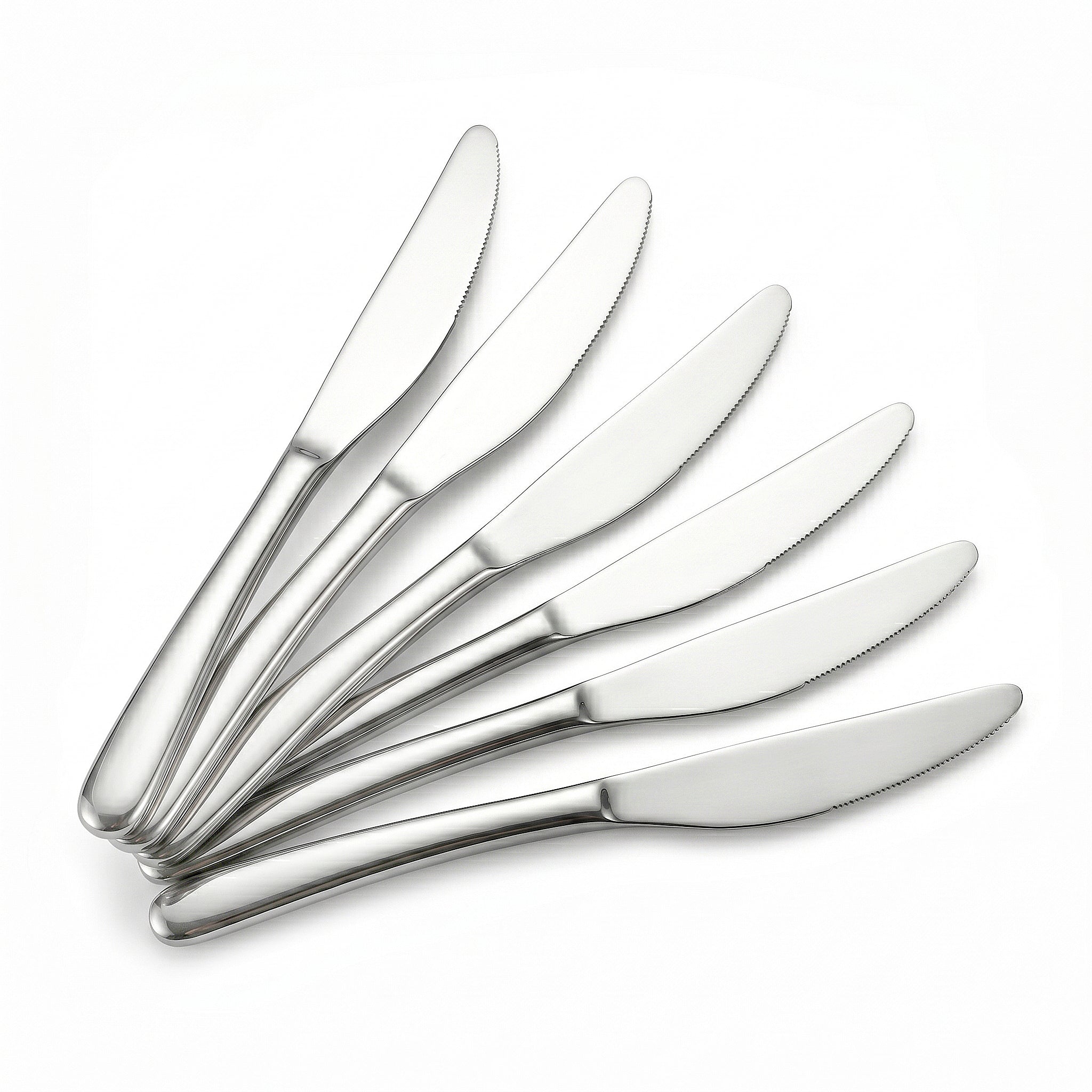 Value 6-Piece Stainless Steel Silver Table Knife Set