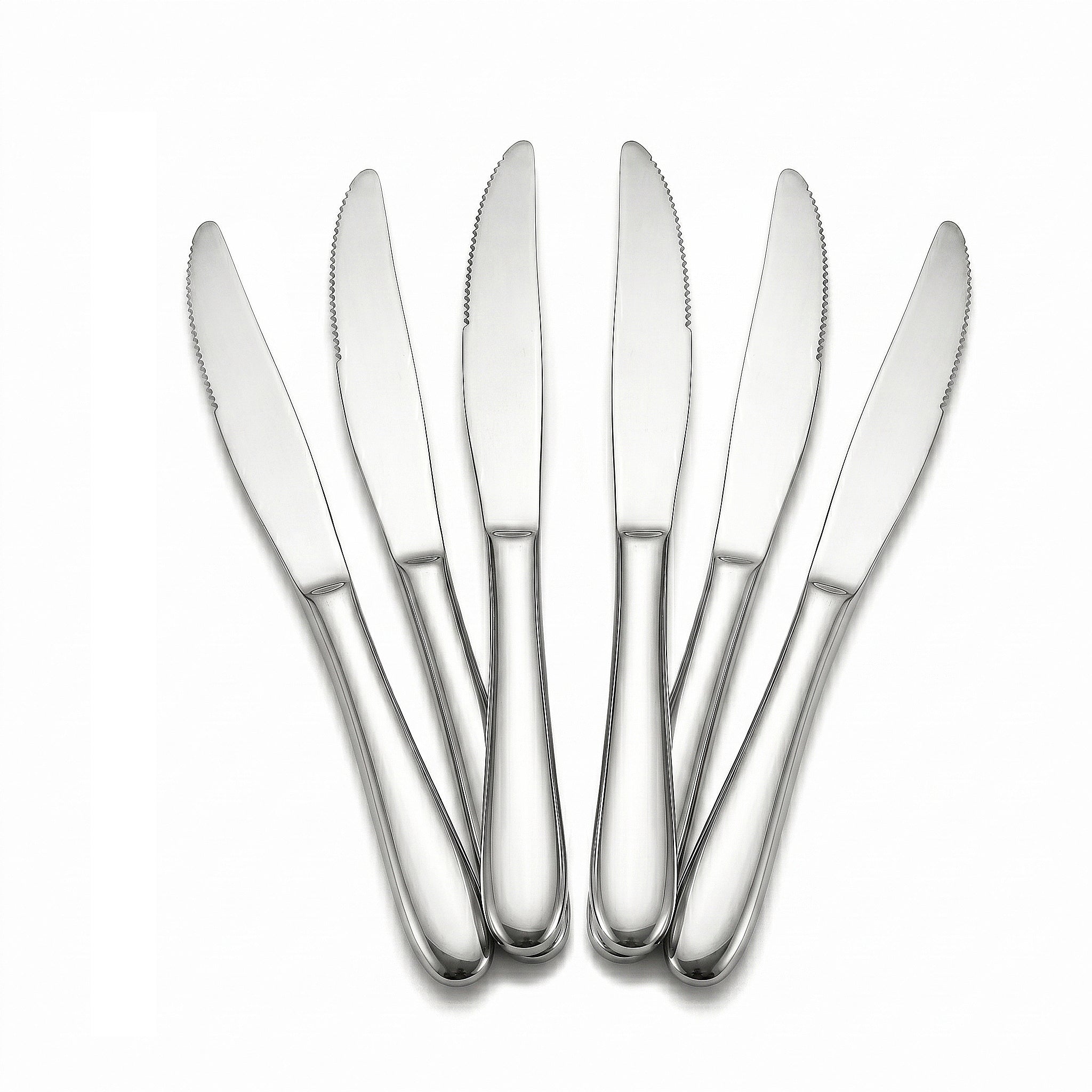 Value 6-Piece Stainless Steel Silver Steak Knife Set