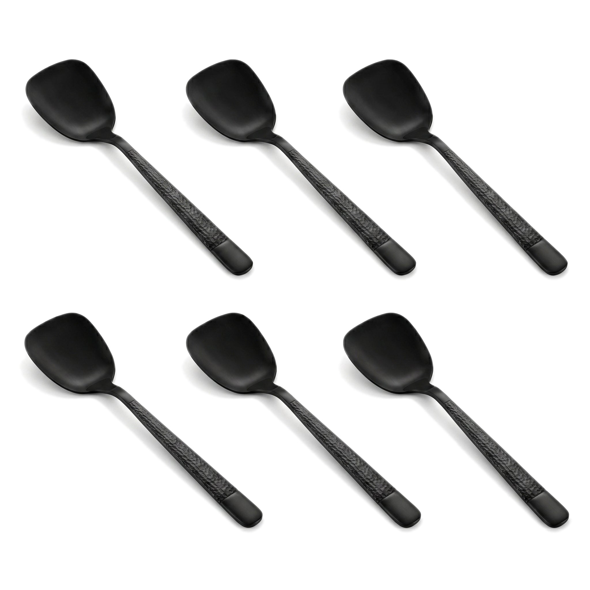 Black Tree Stainless Steel Black Ice Cream Spoon Set