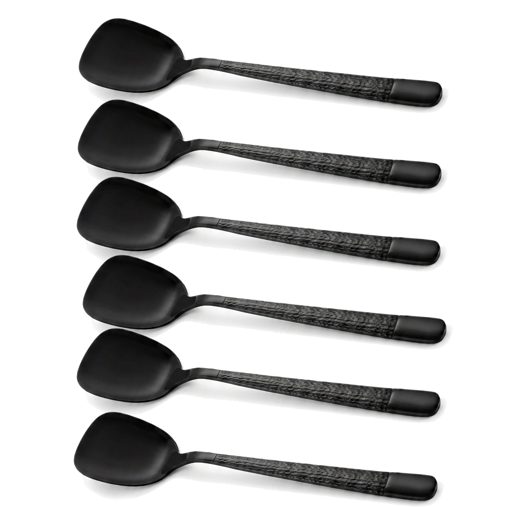 Black Tree Stainless Steel Black Ice Cream Spoon Set