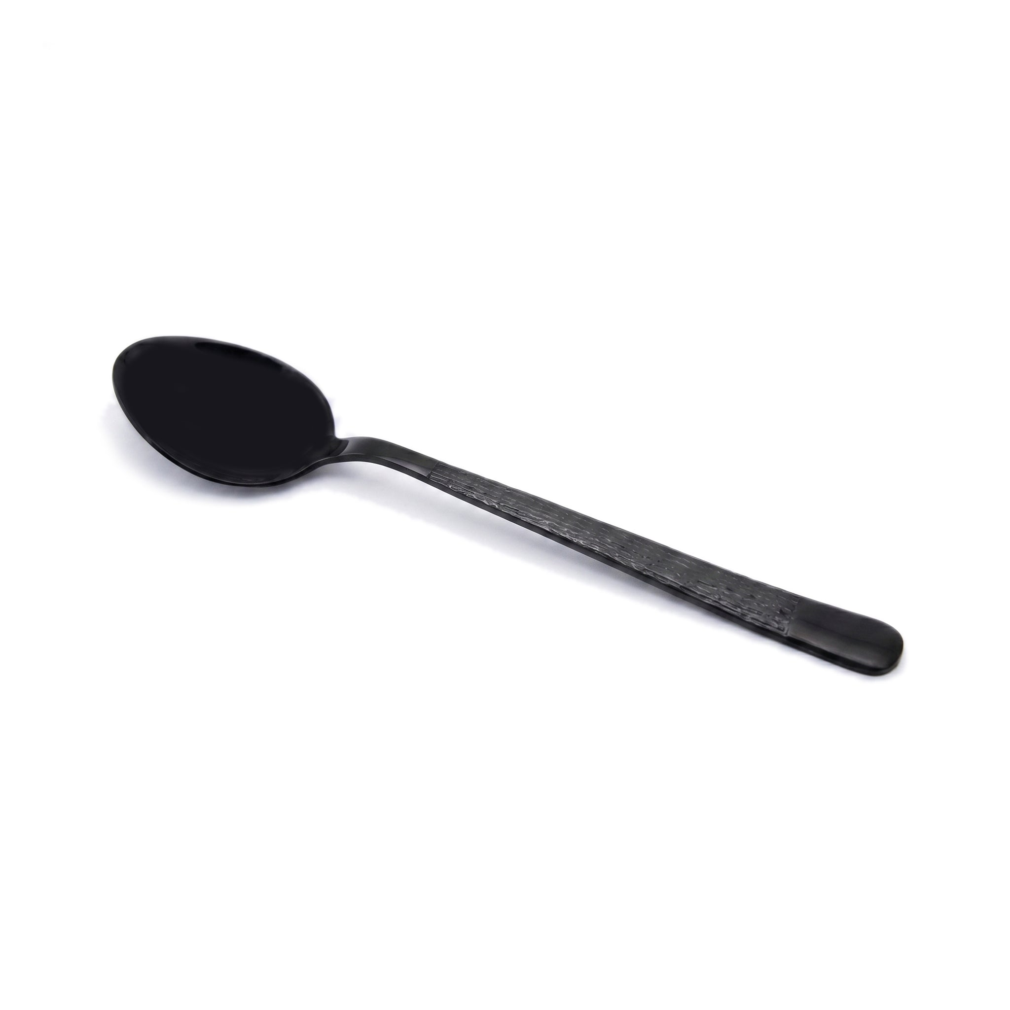 Black Tree 6-Piece Stainless Steel Black Dessert Spoon Set