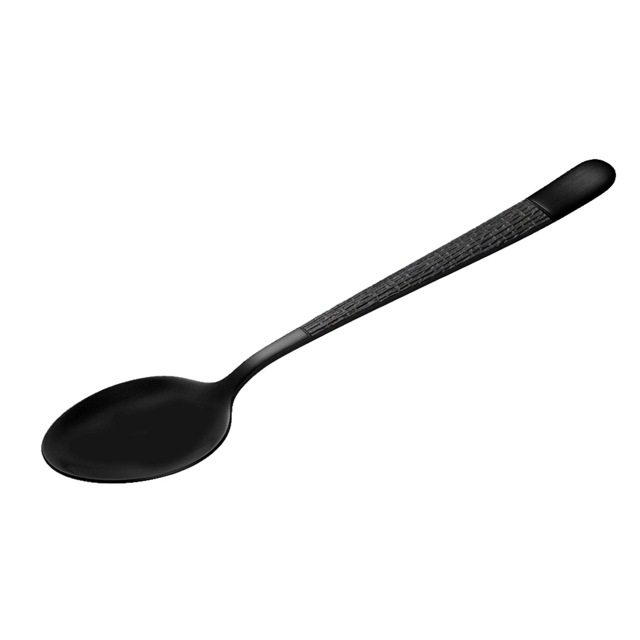 Black Tree 6-Piece Stainless Steel Black Long Tea Spoon Set