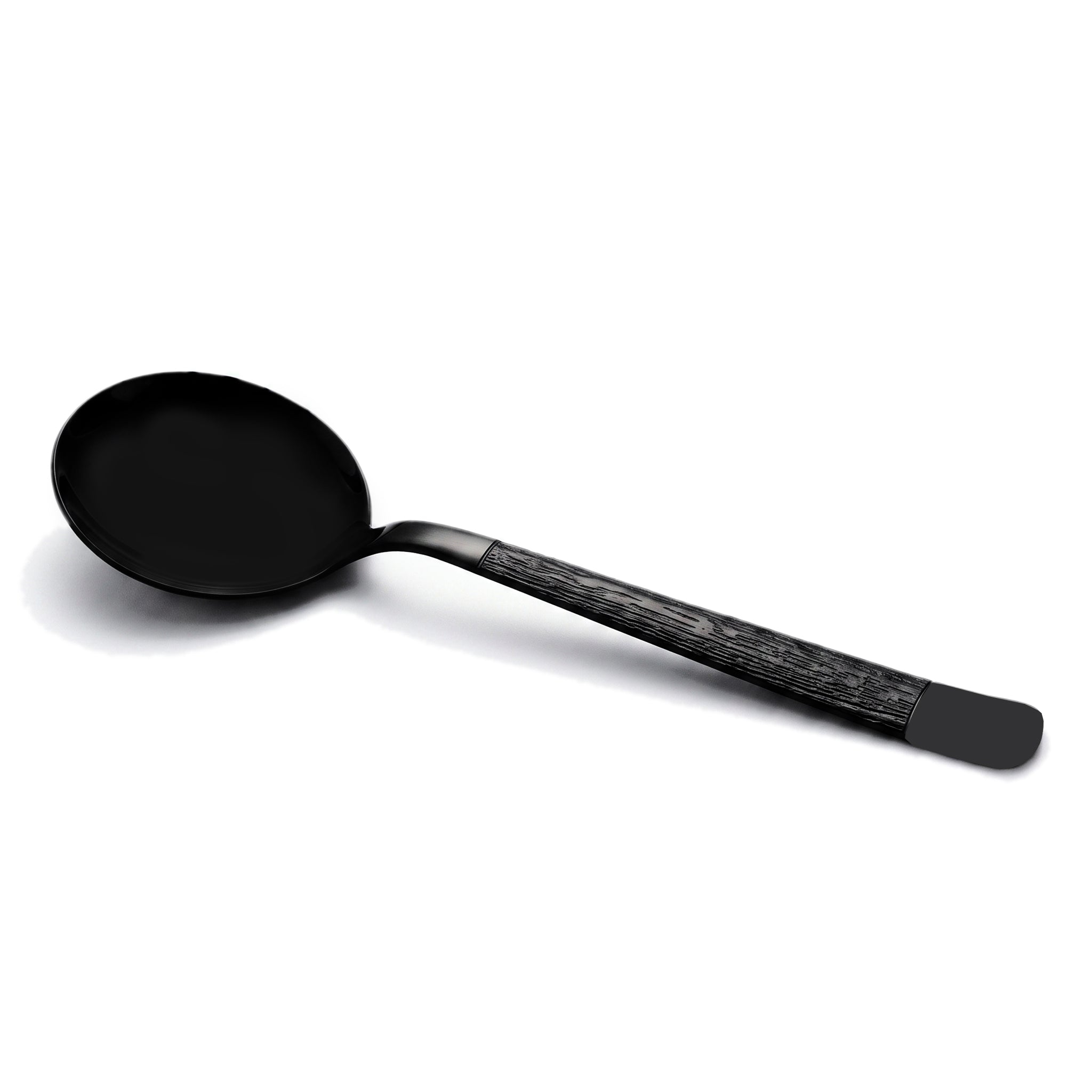 Black Tree 2-Piece Stainless Steel Black Serving Soup Spoon