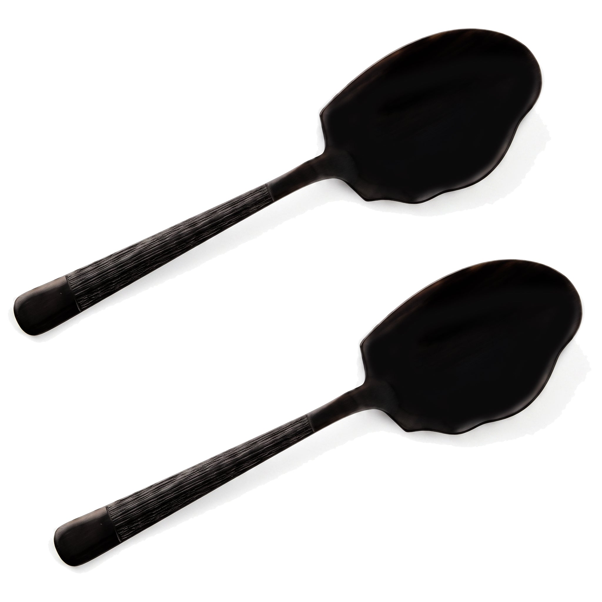 Black Tree 2-Piece Stainless Steel Black Serving Rice Panja Spoon