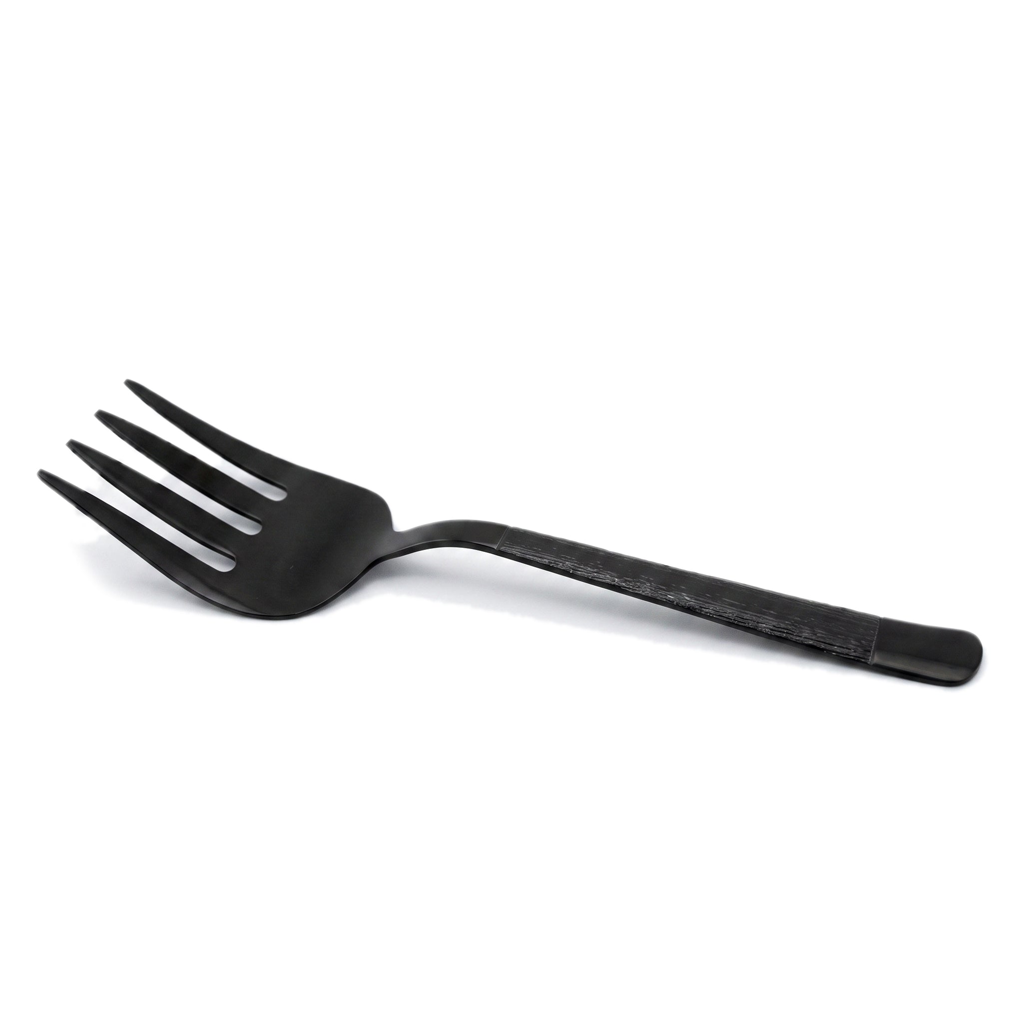 Black Tree 2-Piece Stainless Steel Black Serving Fork