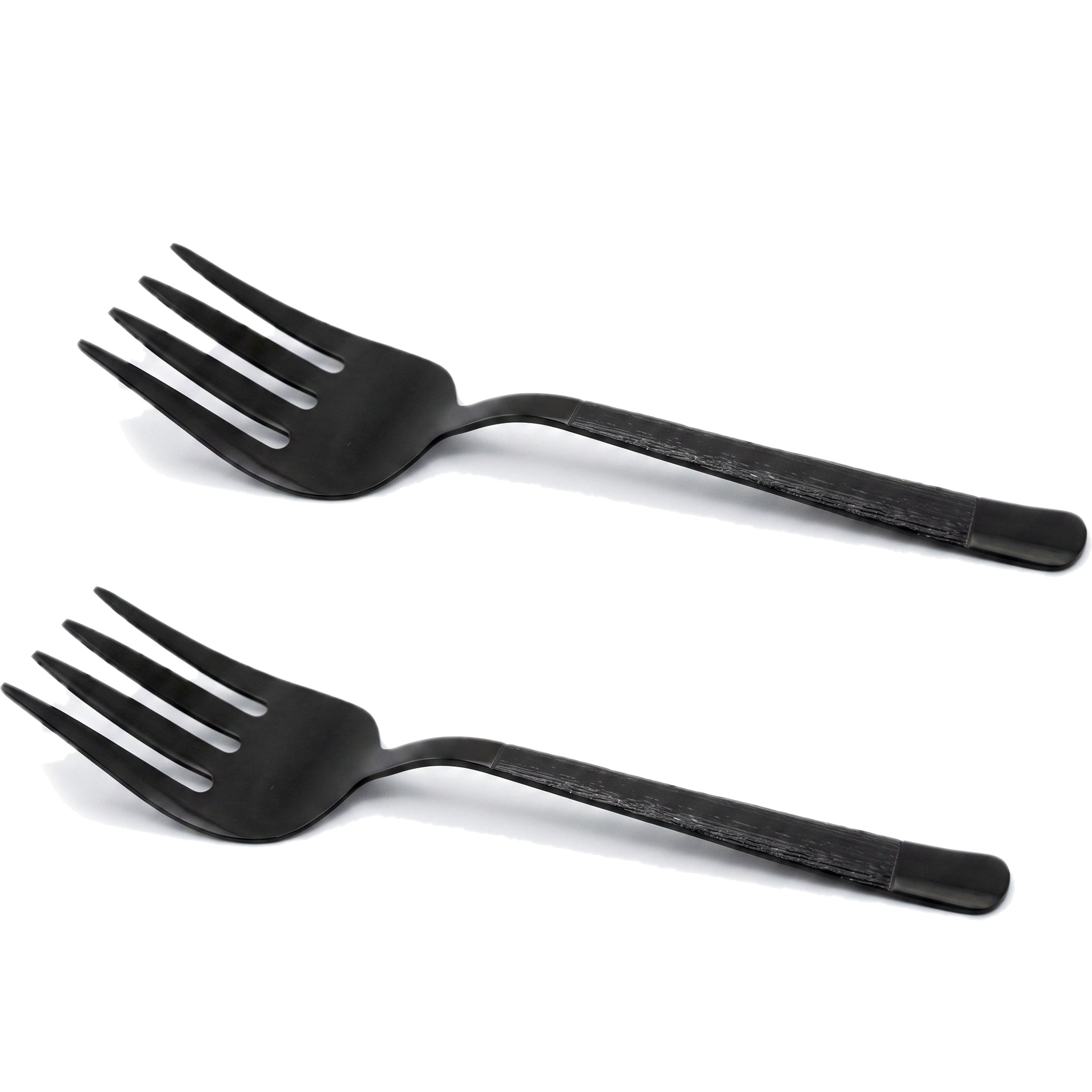 Black Tree 2-Piece Stainless Steel Black Serving Fork