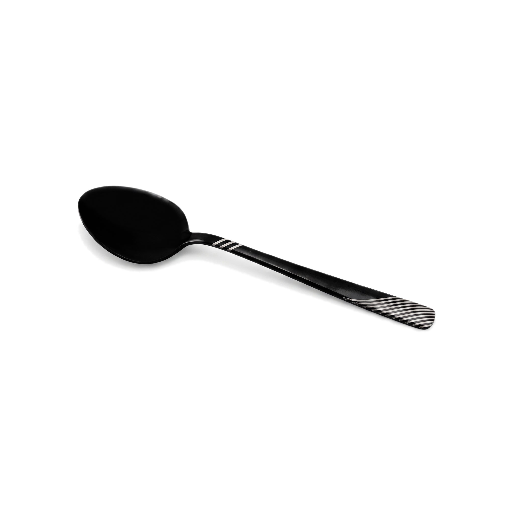 Blaze TPO 6-Piece Stainless Steel Black Coffee Spoon Set