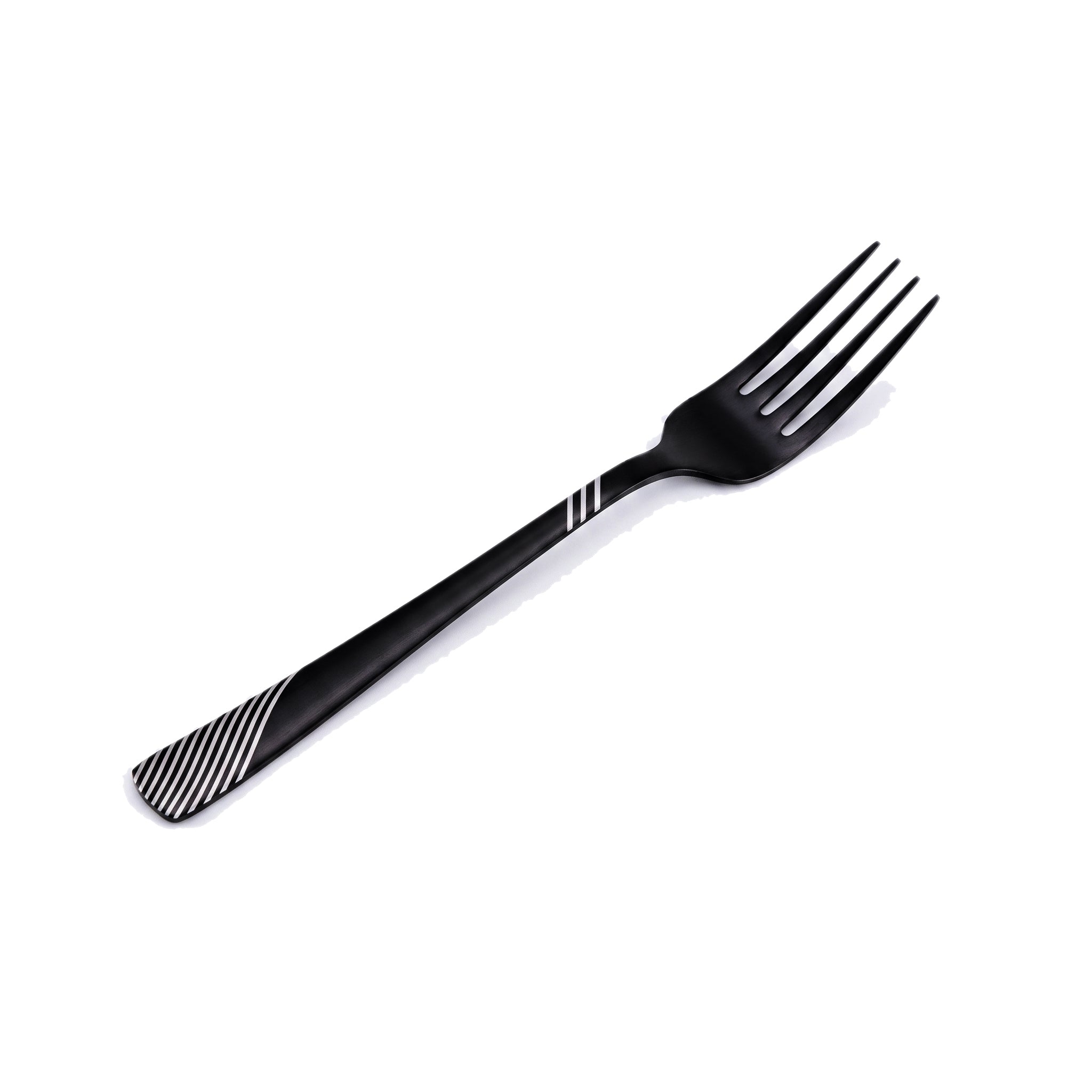 Blaze TPO 6-Piece Stainless Steel Black Dessert Fork Set
