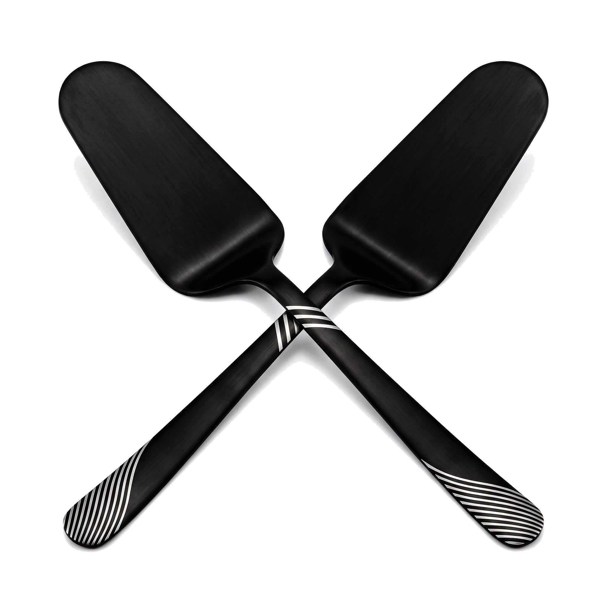 Blaze TPO 2-Piece Stainless Steel Black Cake Lifter Set