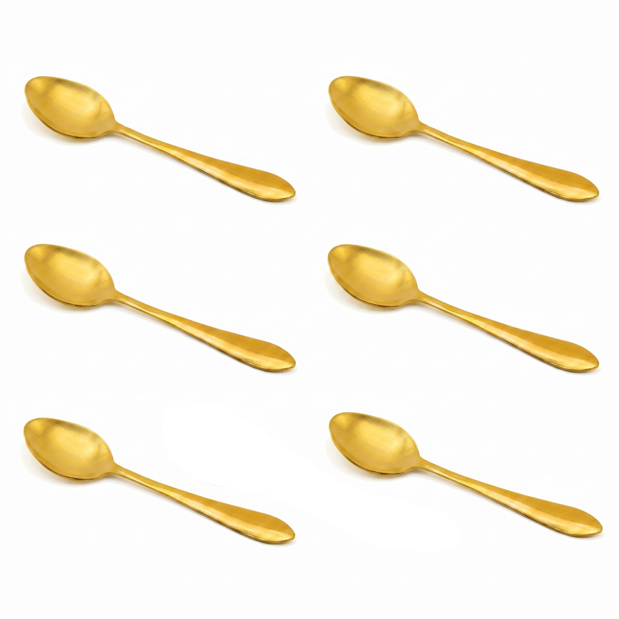 H.P 6-Piece Stainless Steel Golden Tea Spoon Set