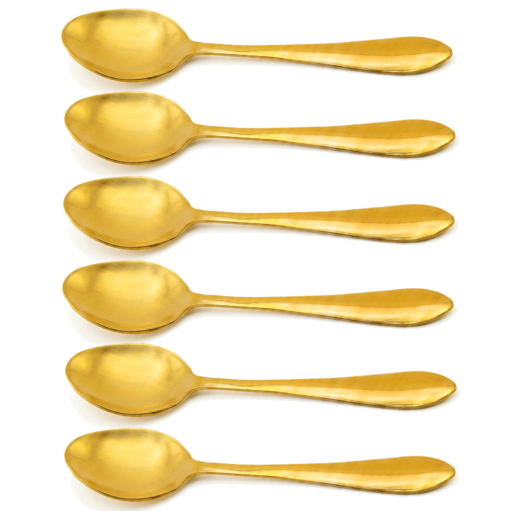 H.P 6-Piece Stainless Steel Golden Tea Spoon Set