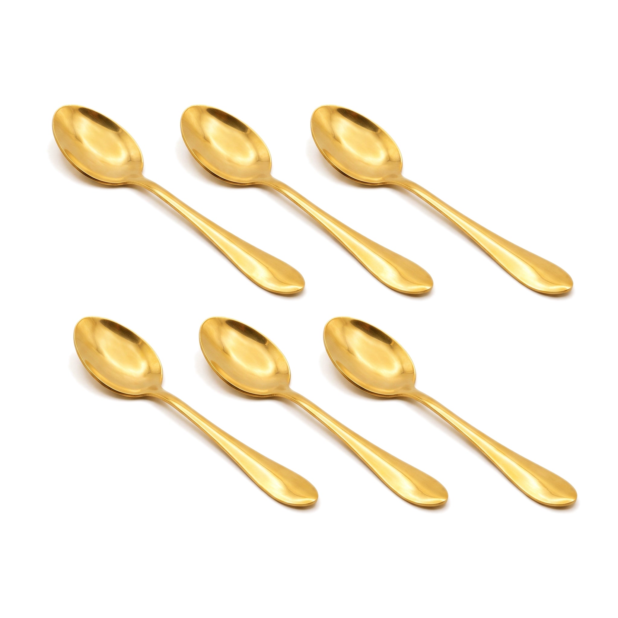 H.P 6-Piece Stainless Steel Golden Baby Spoon Set