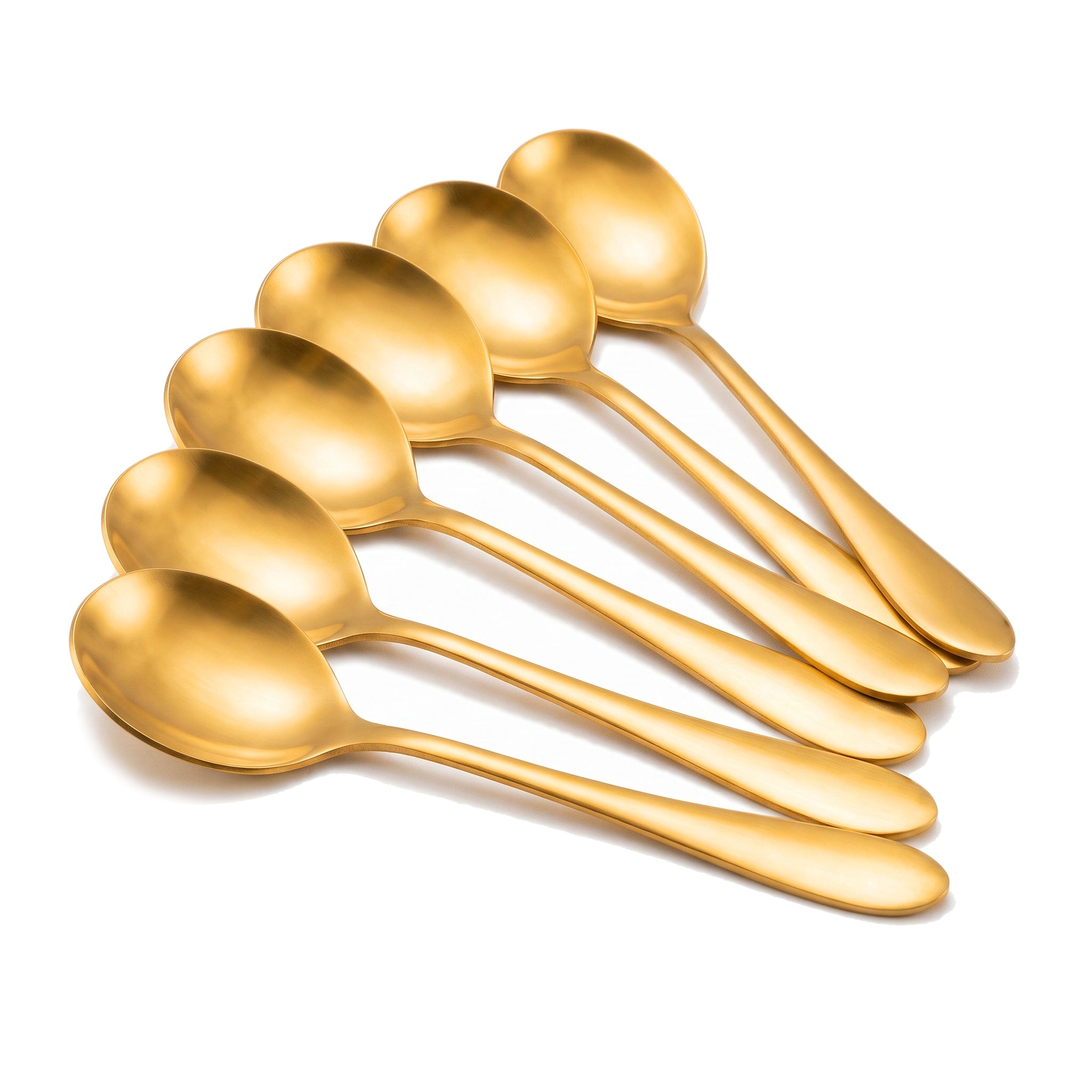 H.P 6-Piece Stainless Steel Golden Baby Soup Spoon Set
