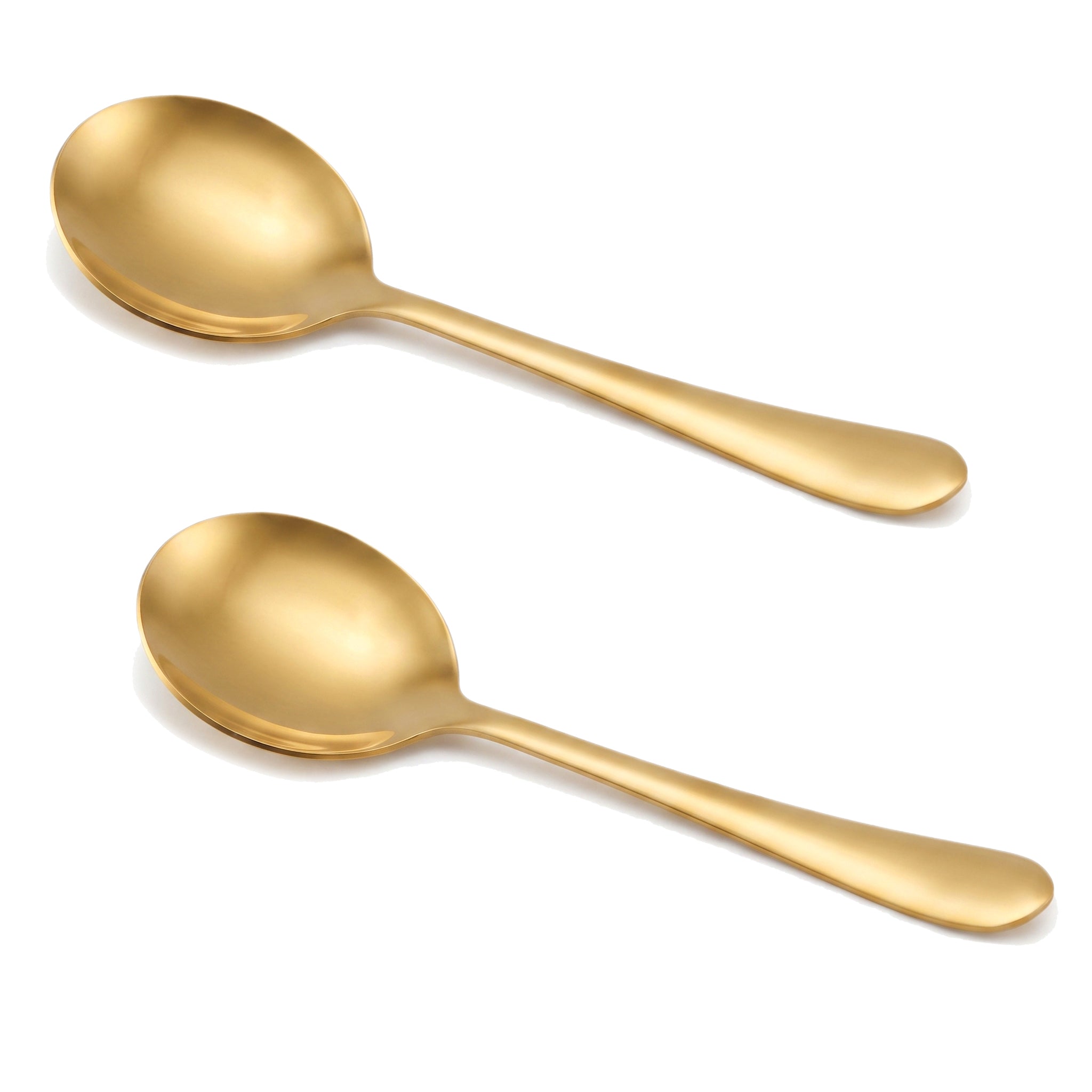H.P Stainless Steel Golden Serving Soup Spoon