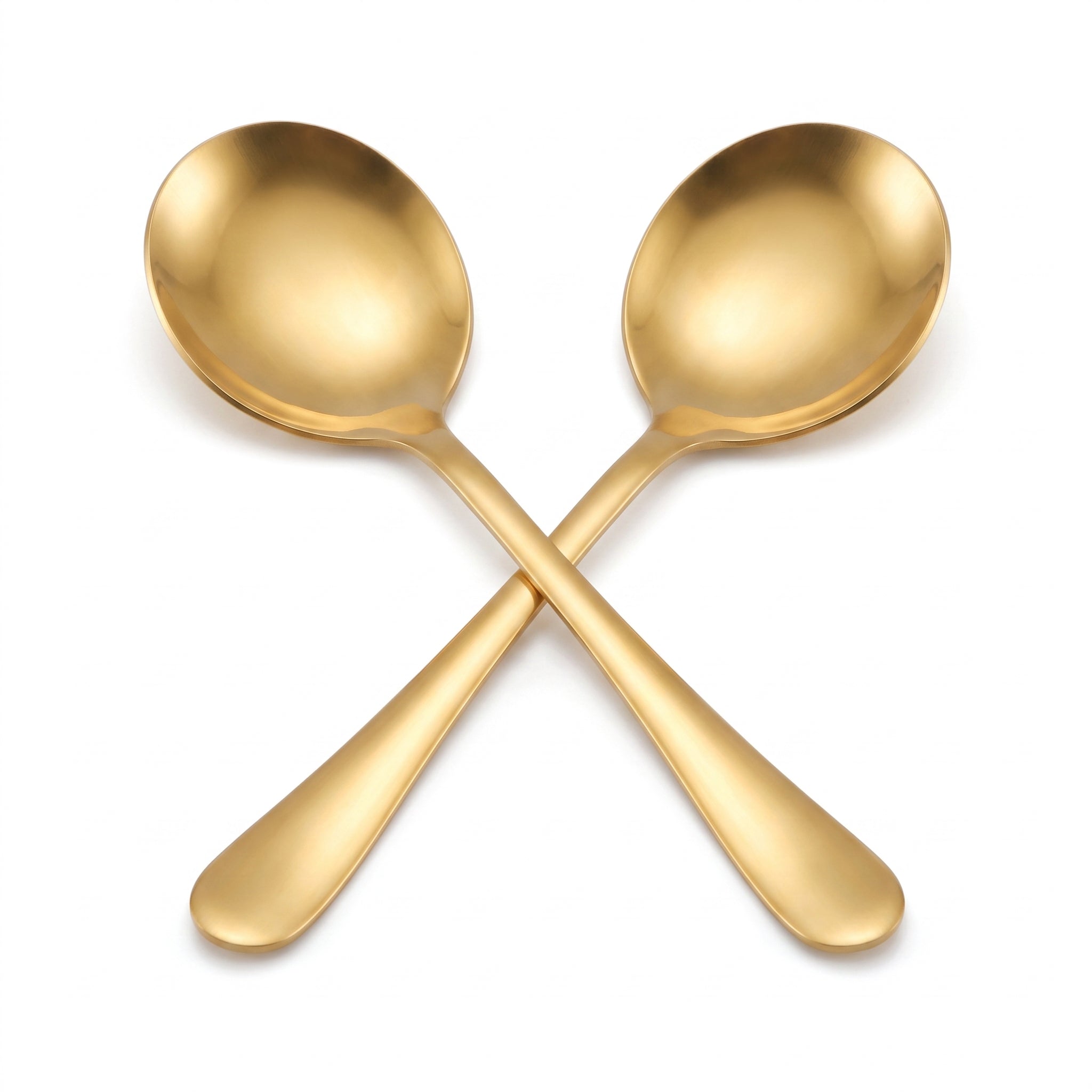 H.P Stainless Steel Golden Serving Soup Spoon