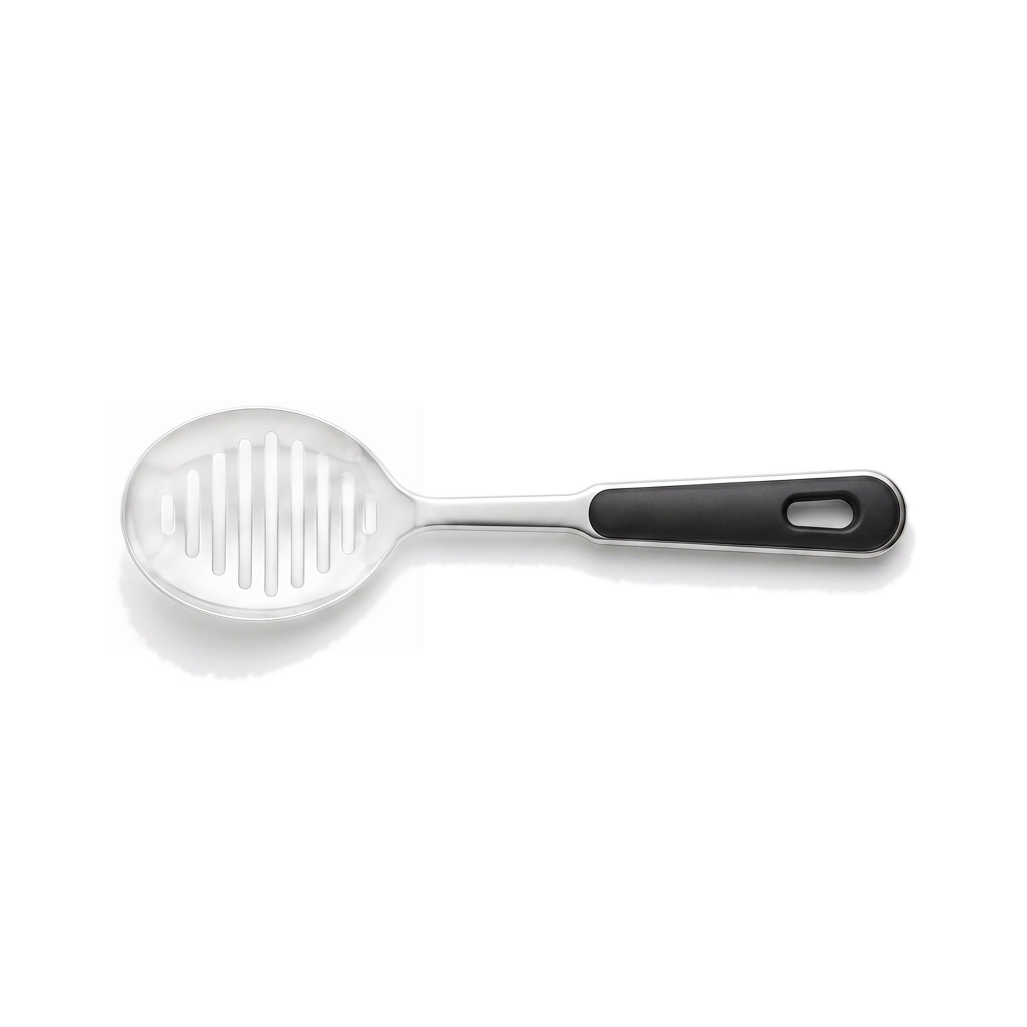 N.F Stainless Steel Silver Skimmers With Black Handle