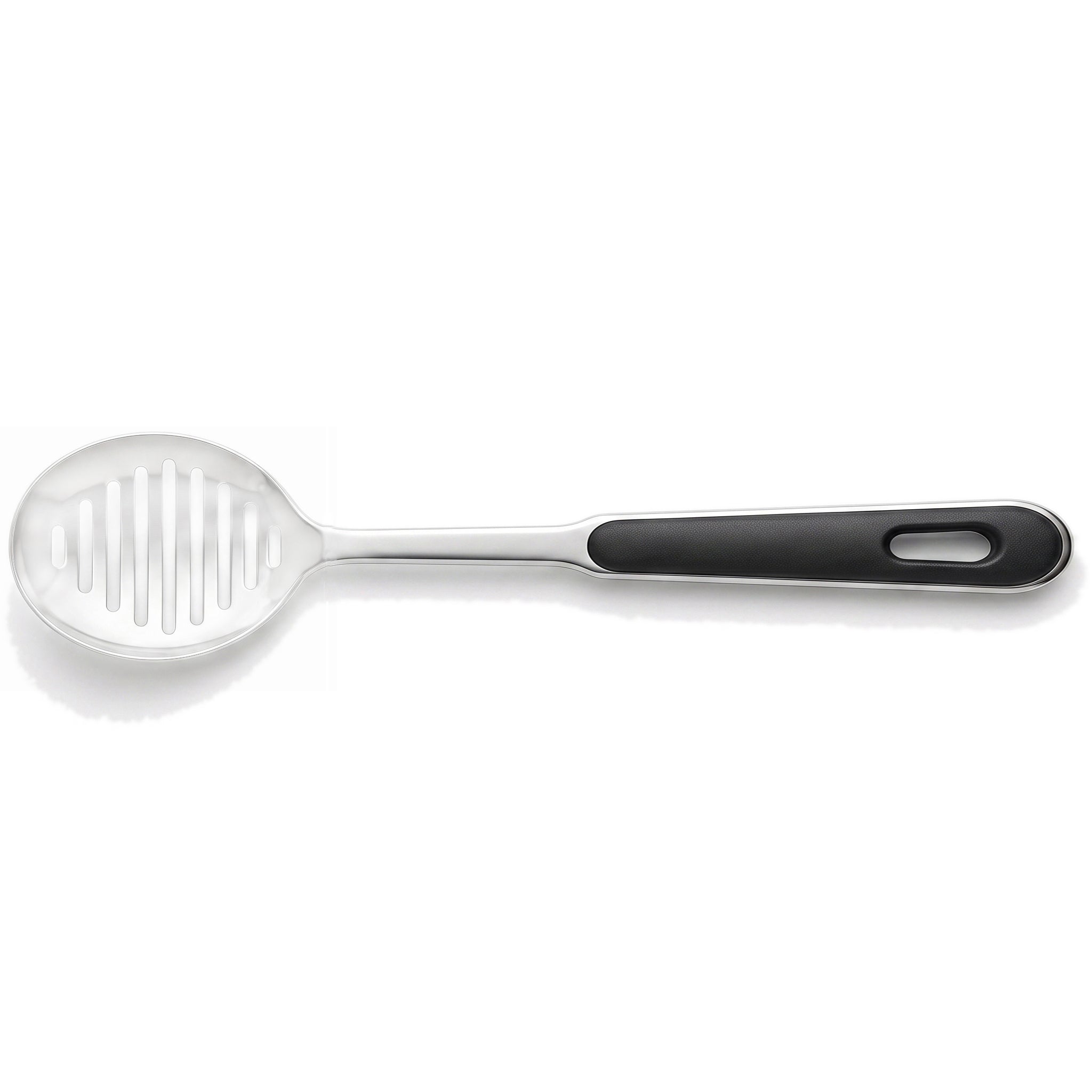 N.F Stainless Steel Silver Skimmers With Black Handle