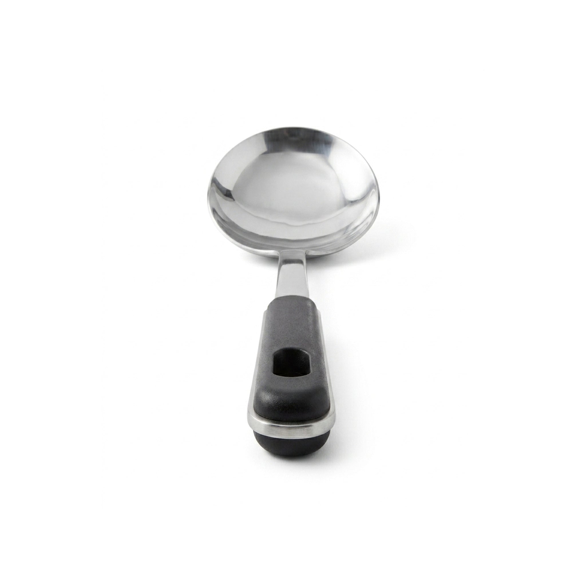 N.F Stainless Steel Silver Ladles With Black Handle
