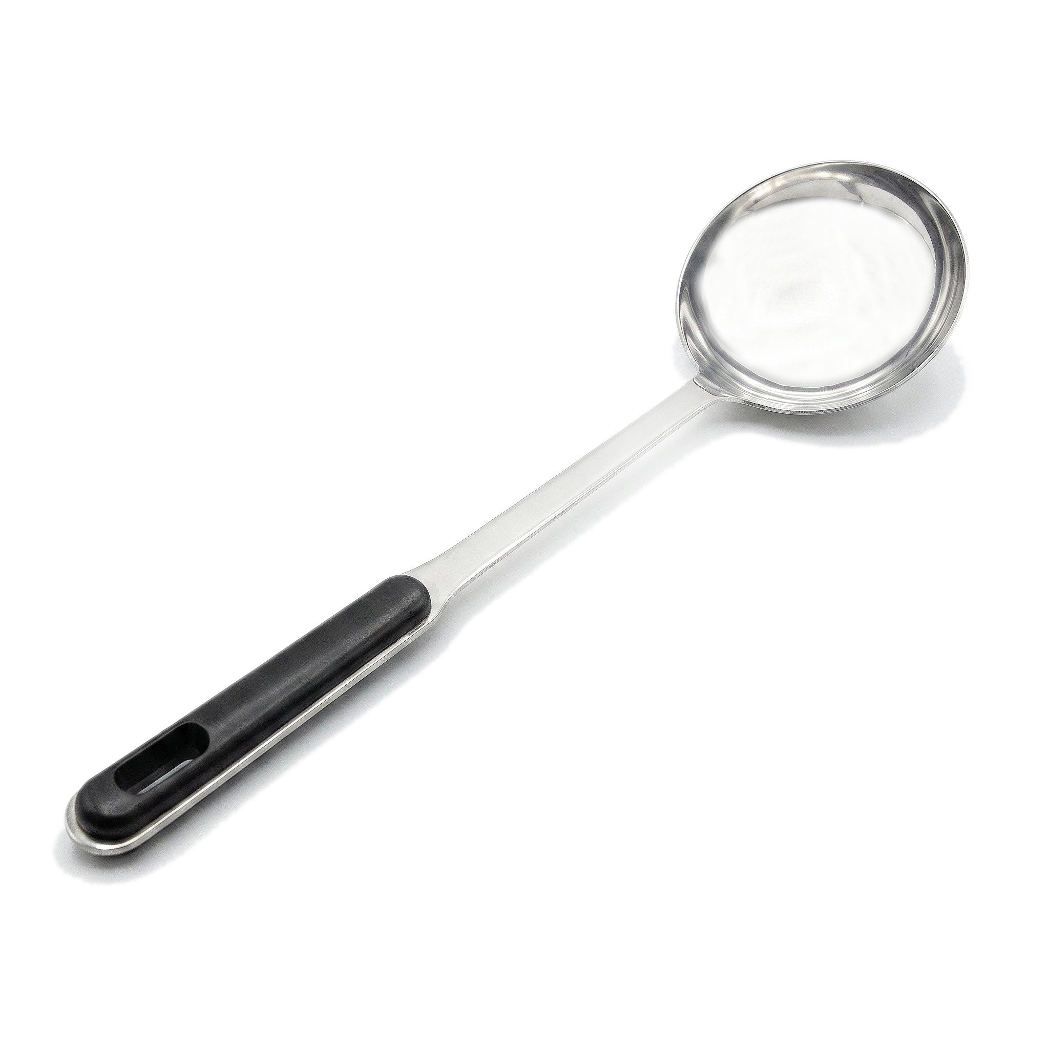 N.F Stainless Steel Silver Ladles With Black Handle