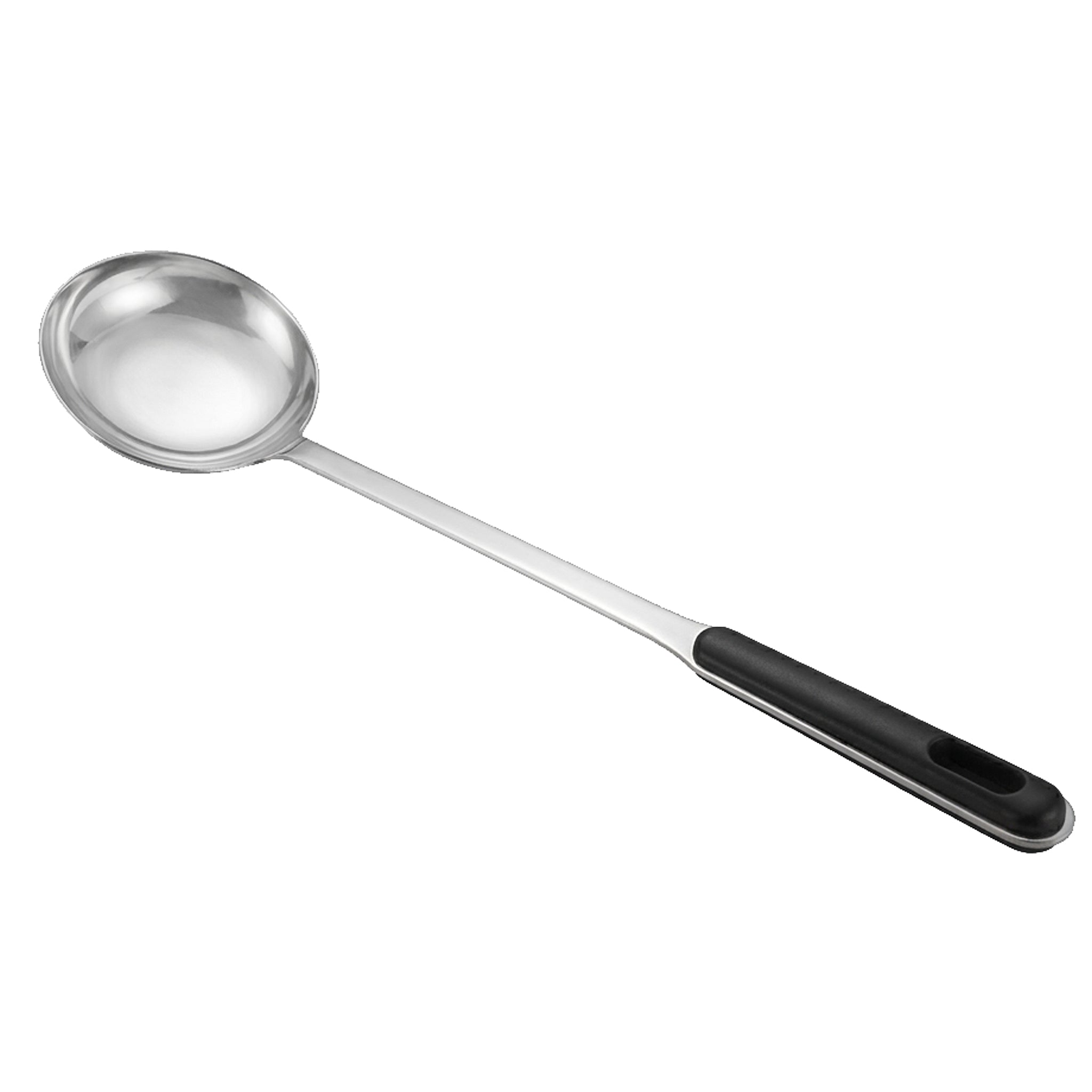 N.F Stainless Steel Silver Ladles With Black Handle