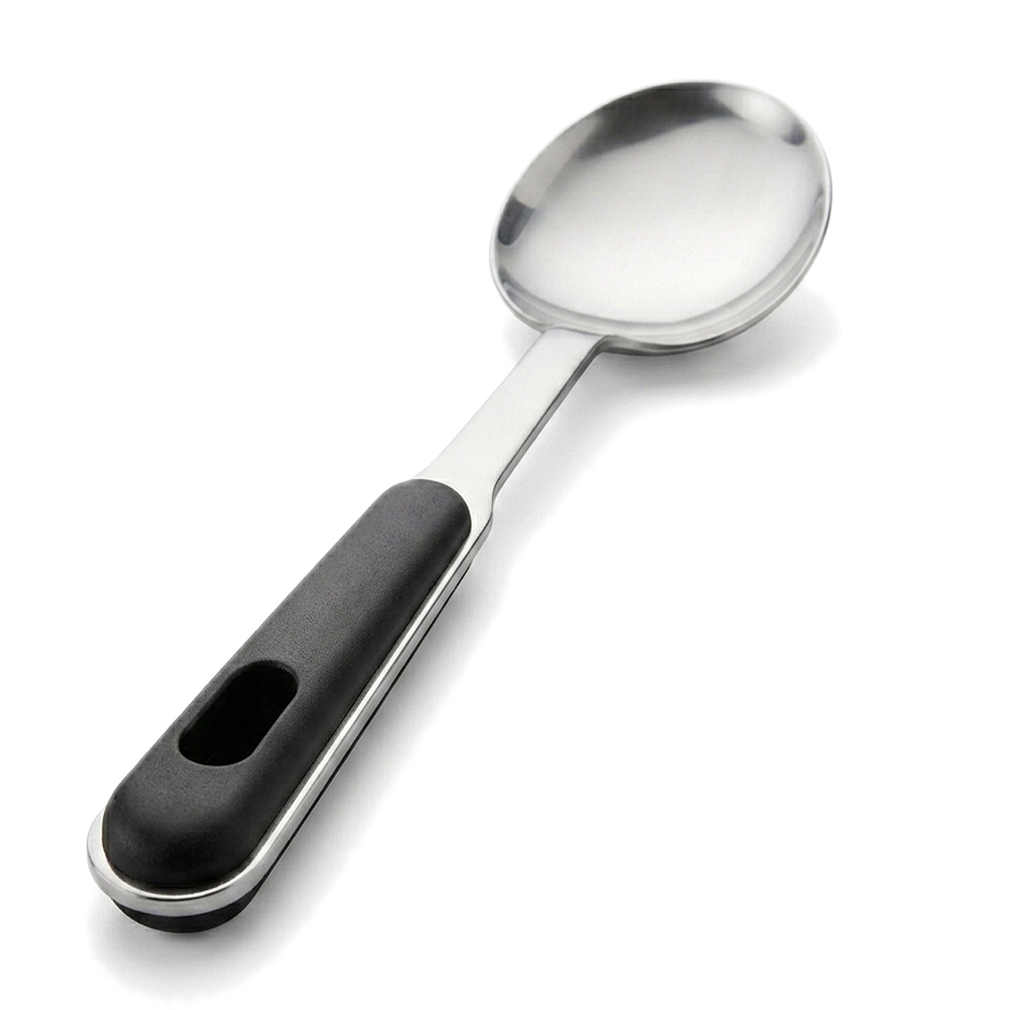 N.F Stainless Steel Silver Ladles With Black Handle