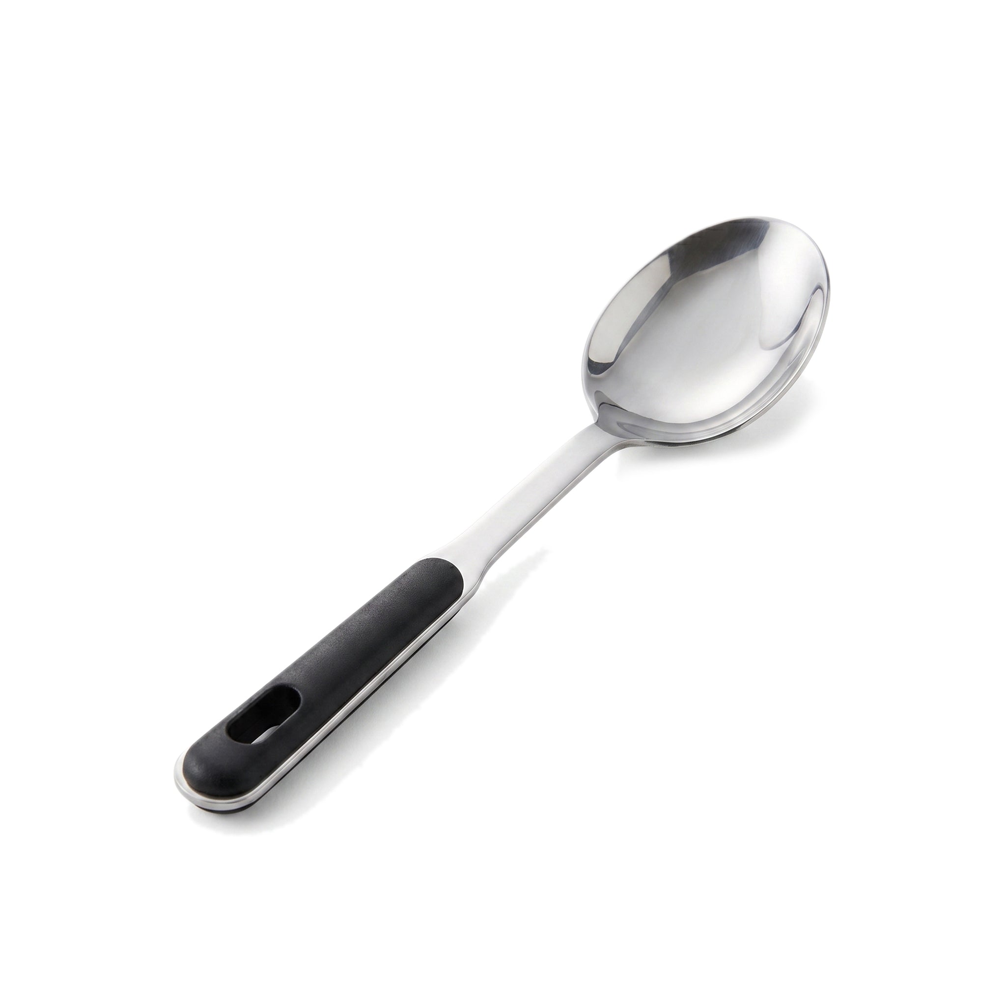 N.F Stainless Steel Silver Serving Rice Spoons With Black Handle