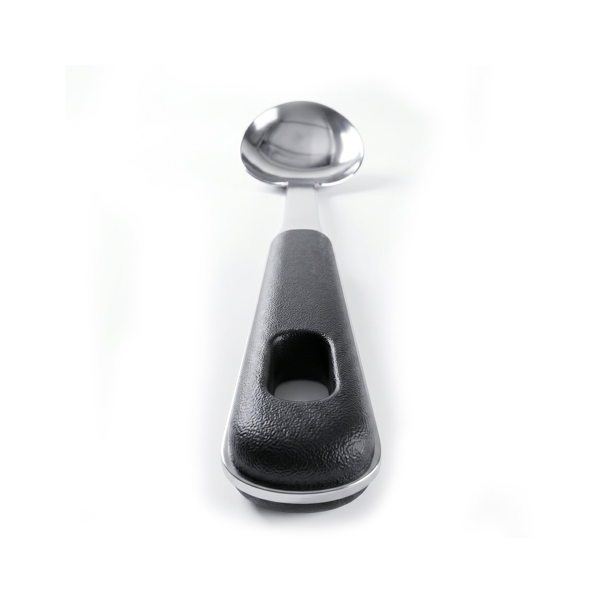 N.F Stainless Steel Silver Serving Rice Spoons With Black Handle
