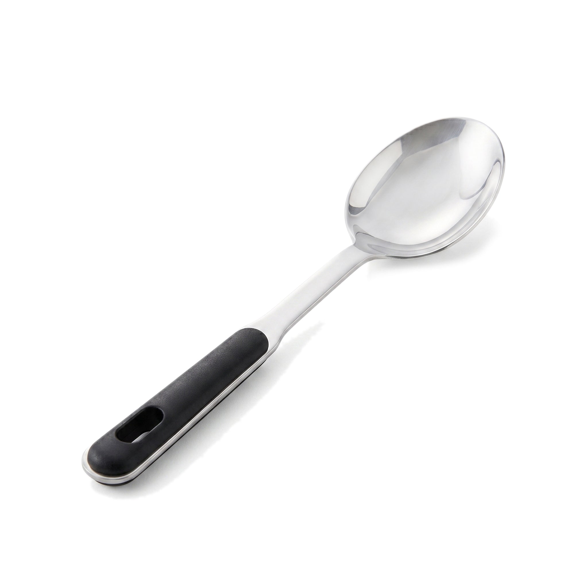 N.F Stainless Steel Silver Serving Rice Spoons With Black Handle