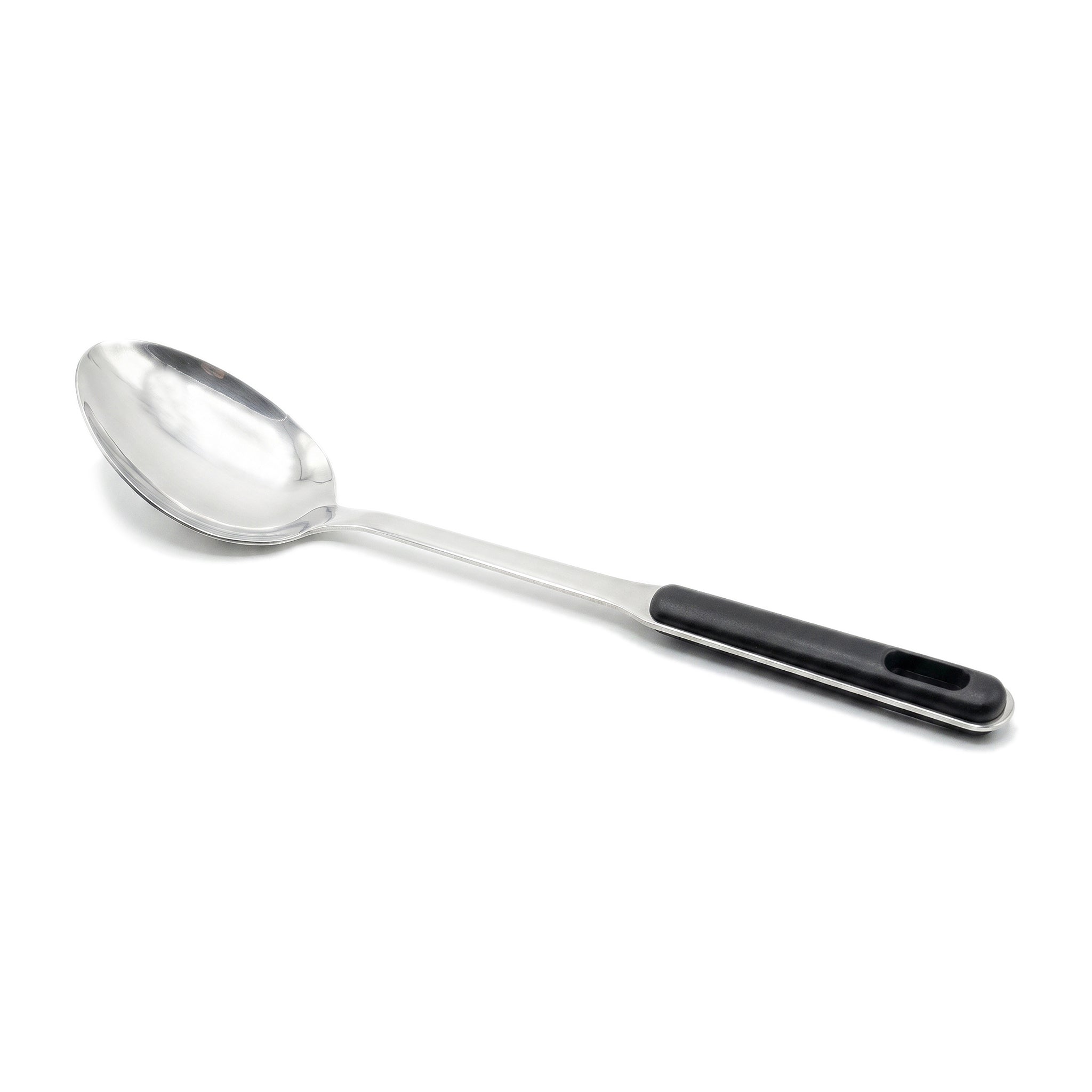N.F Stainless Steel Silver Serving Rice Spoons With Black Handle