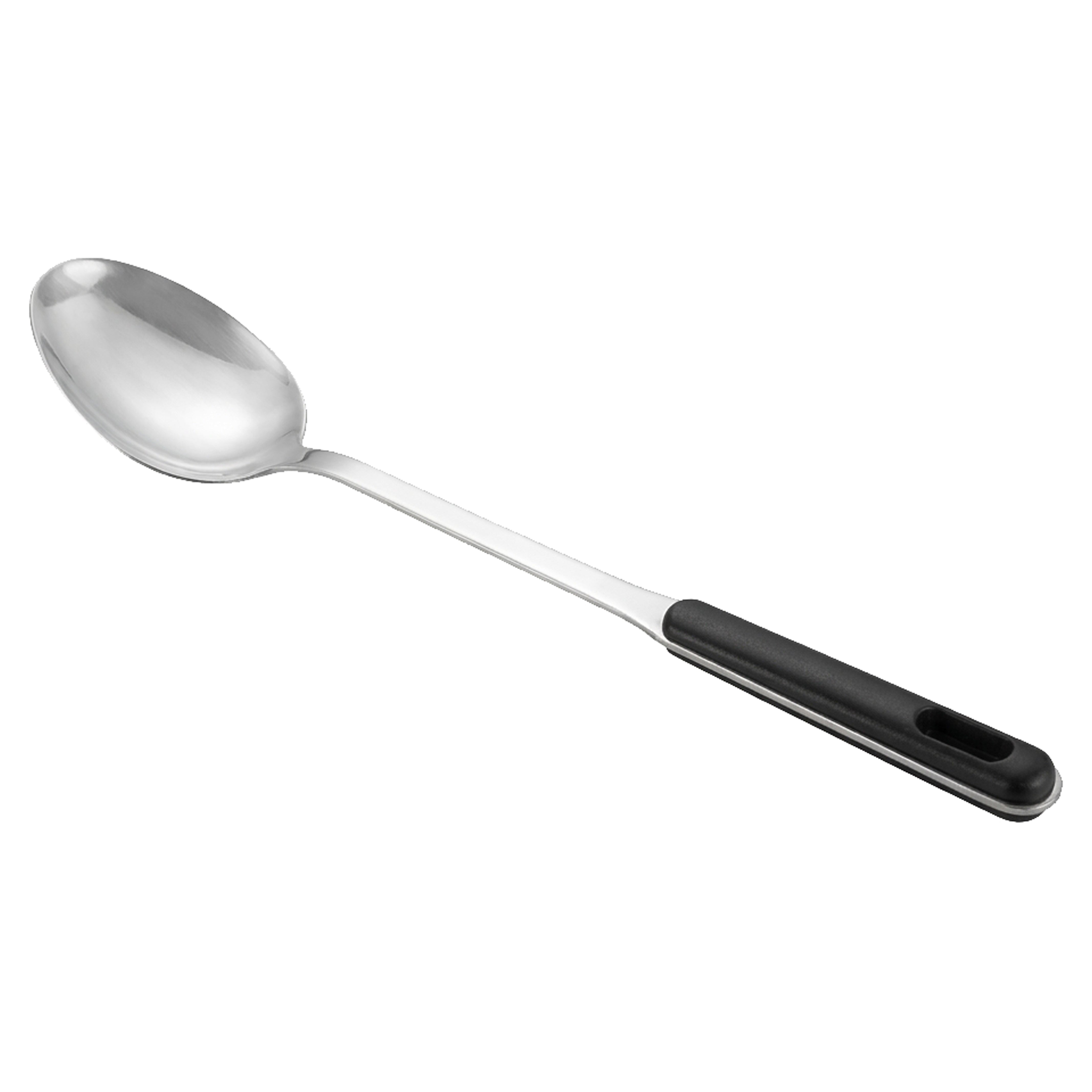 N.F Stainless Steel Silver Serving Rice Spoons With Black Handle
