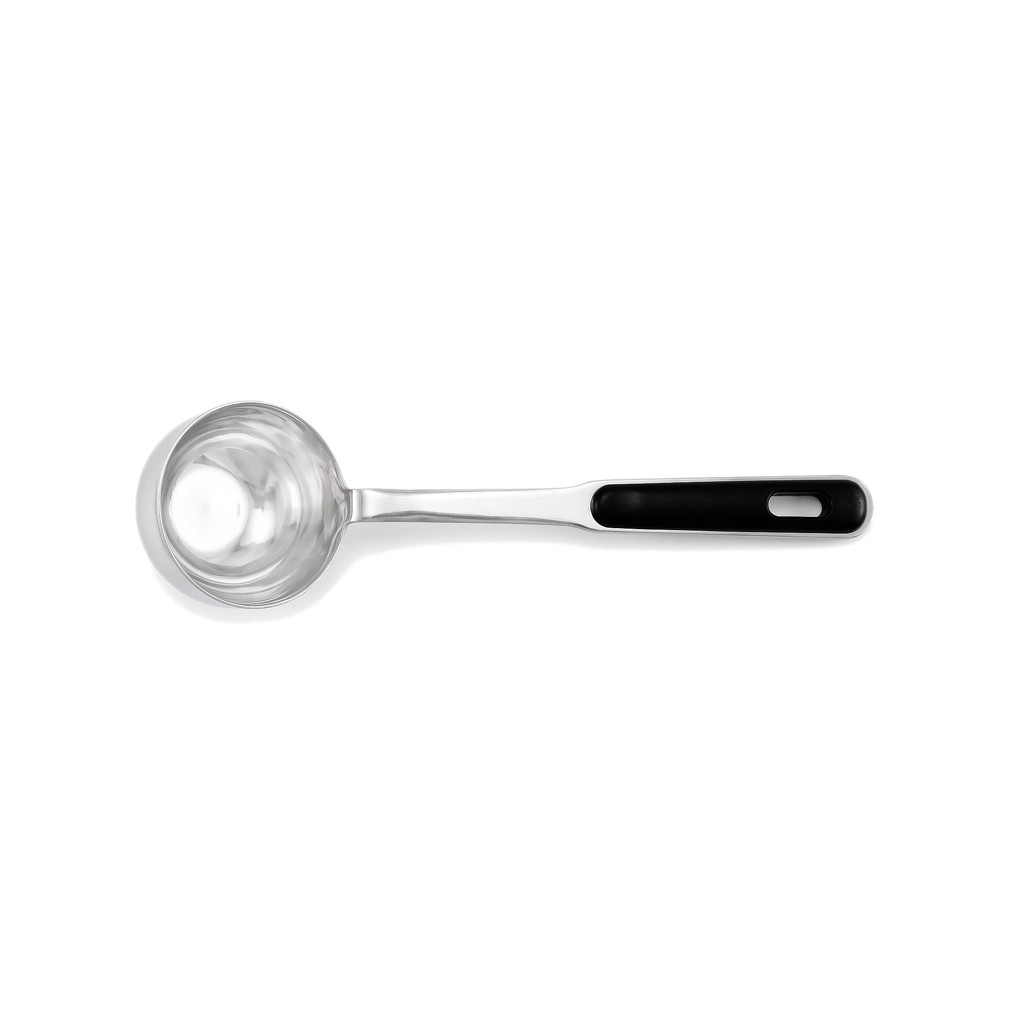 N.F Stainless Steel Silver Serving Cups With Black Handle