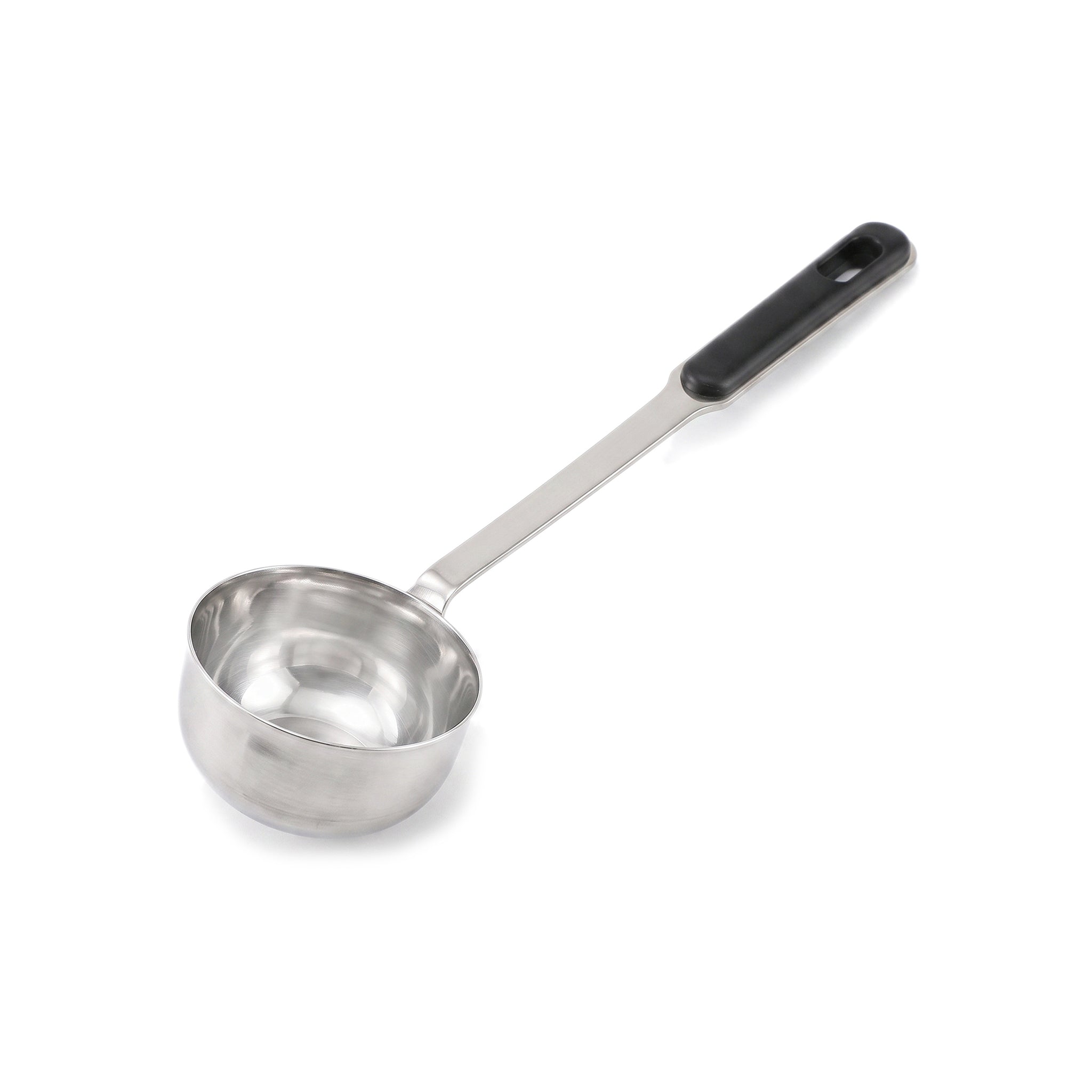 N.F Stainless Steel Silver Serving Cups With Black Handle
