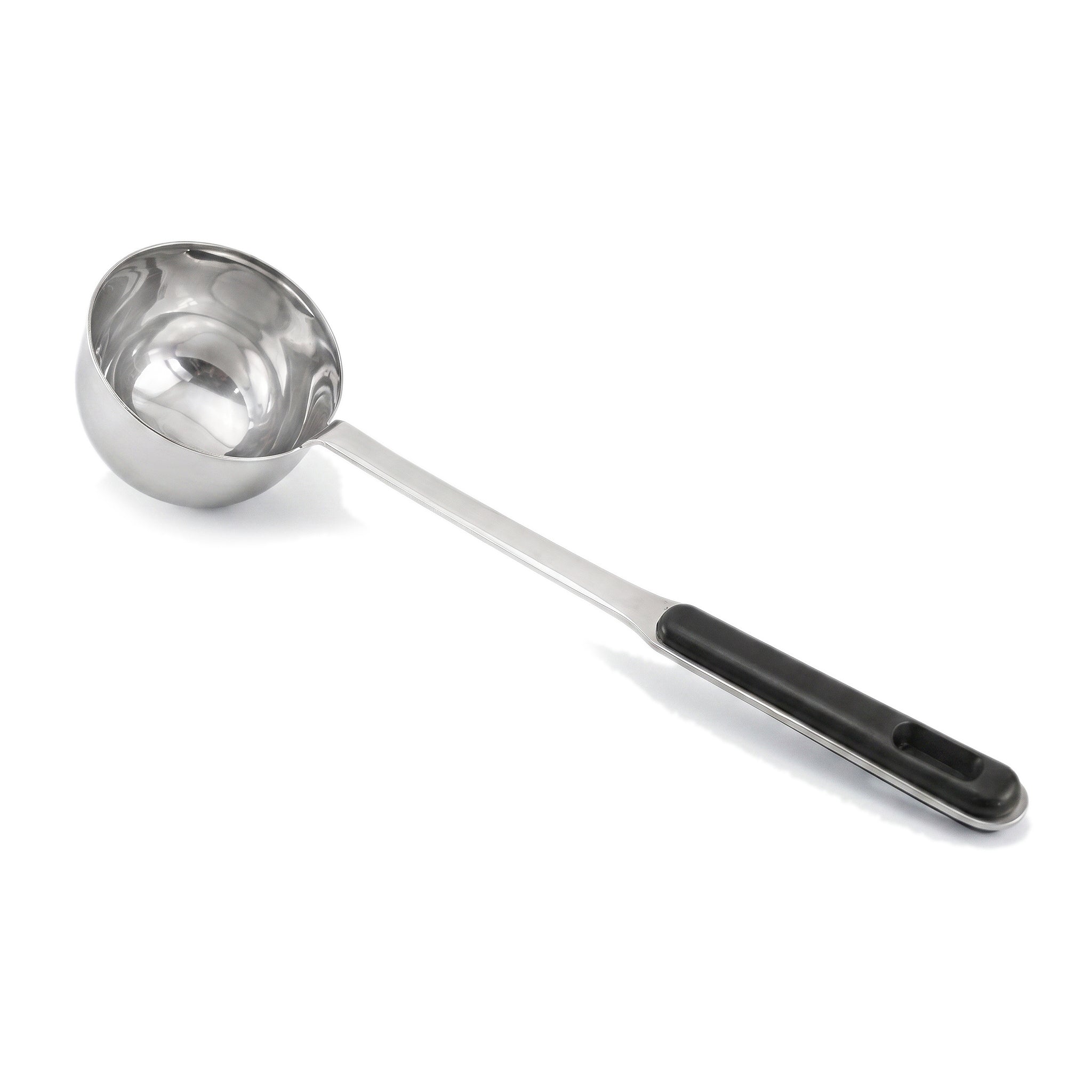 N.F Stainless Steel Silver Serving Cups With Black Handle