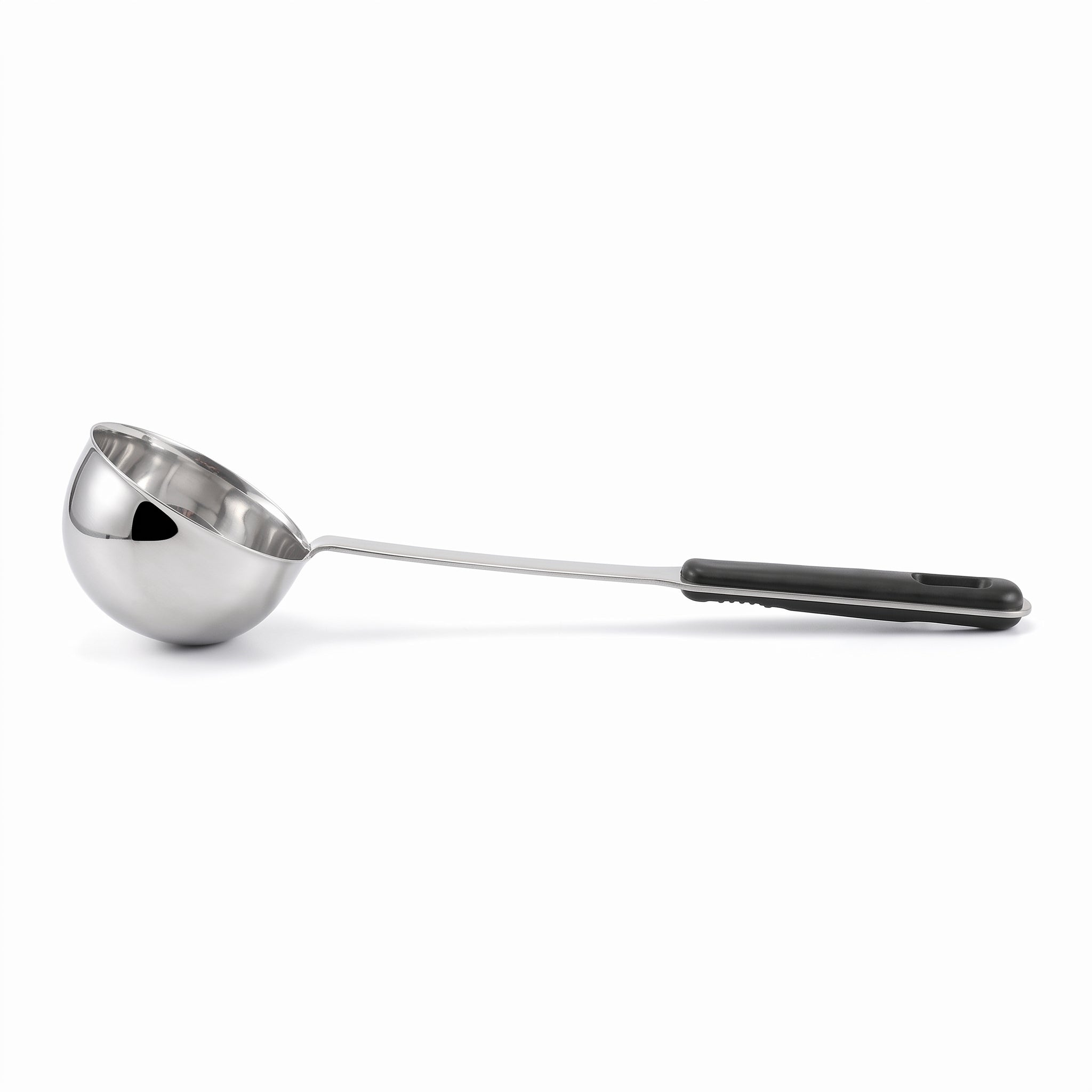 N.F Stainless Steel Silver Serving Cups With Black Handle