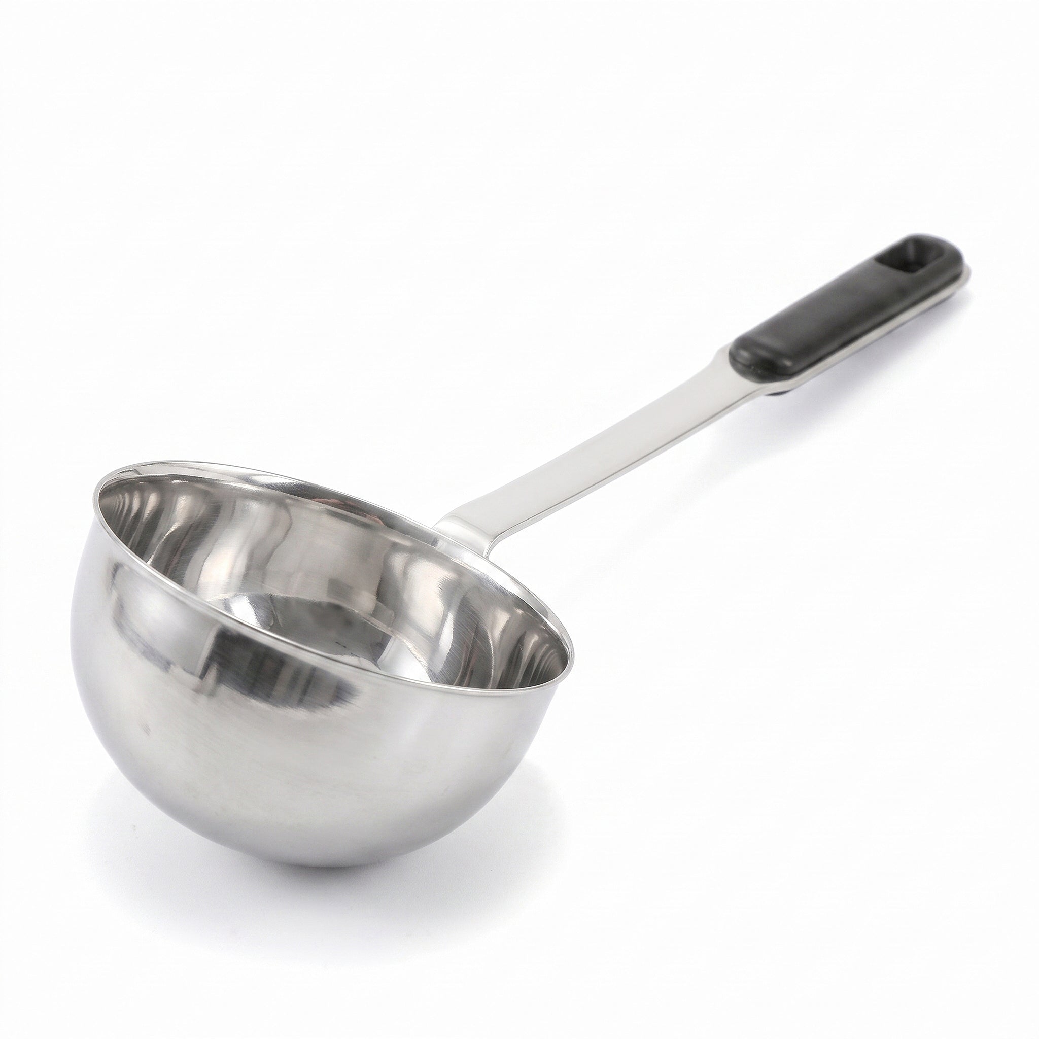 N.F Stainless Steel Silver Serving Cups With Black Handle