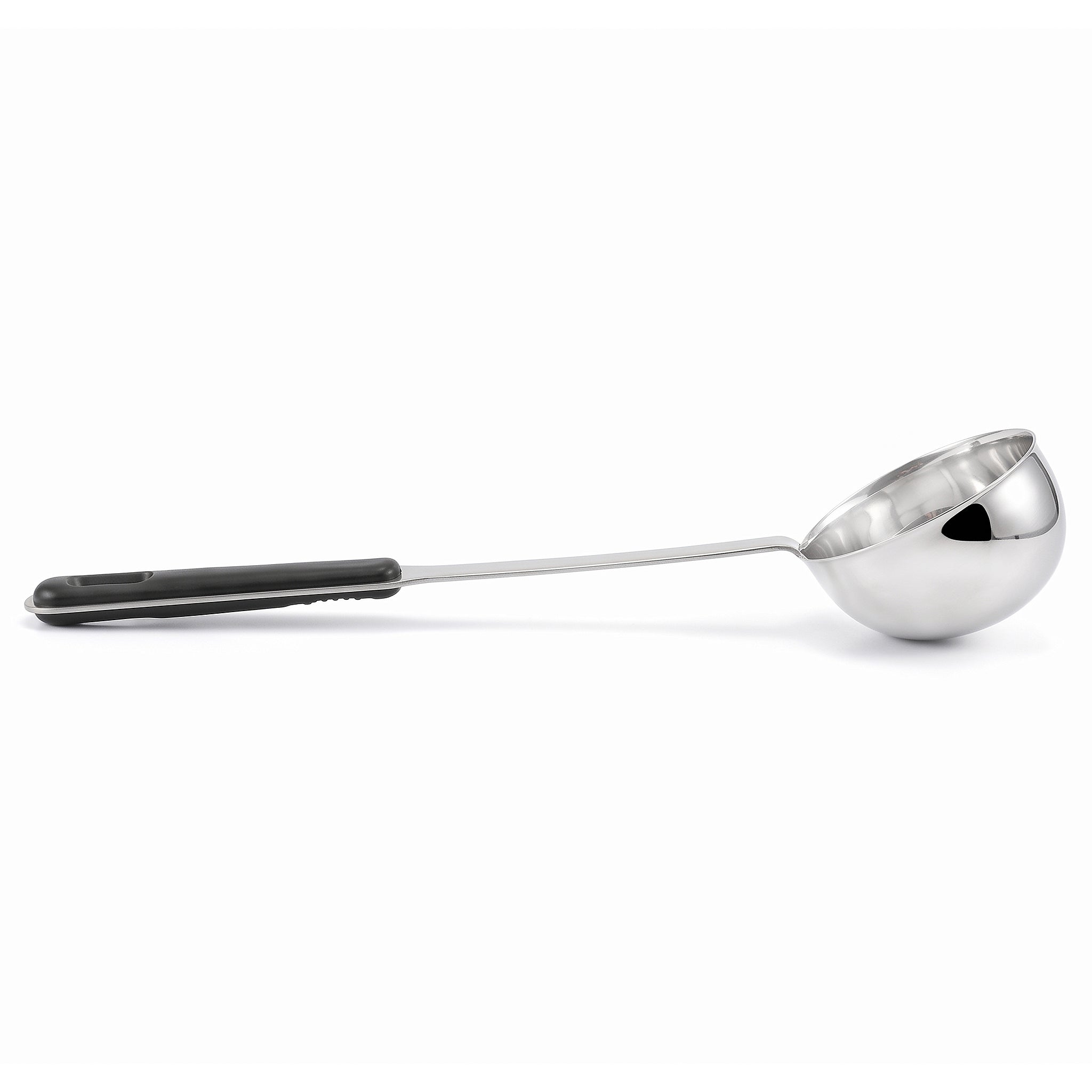 N.F Stainless Steel Silver Serving Cups With Black Handle