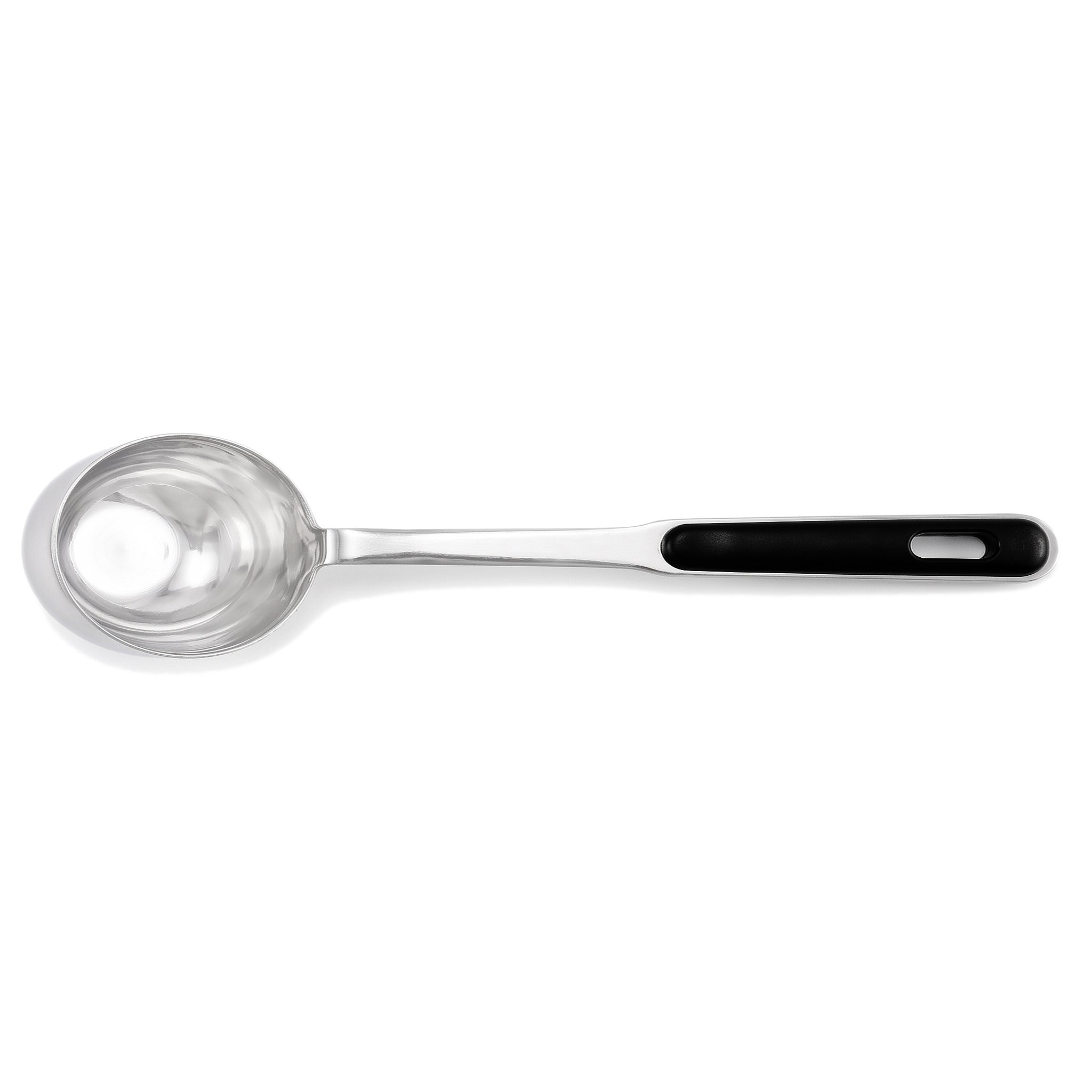 N.F Stainless Steel Silver Serving Cups With Black Handle