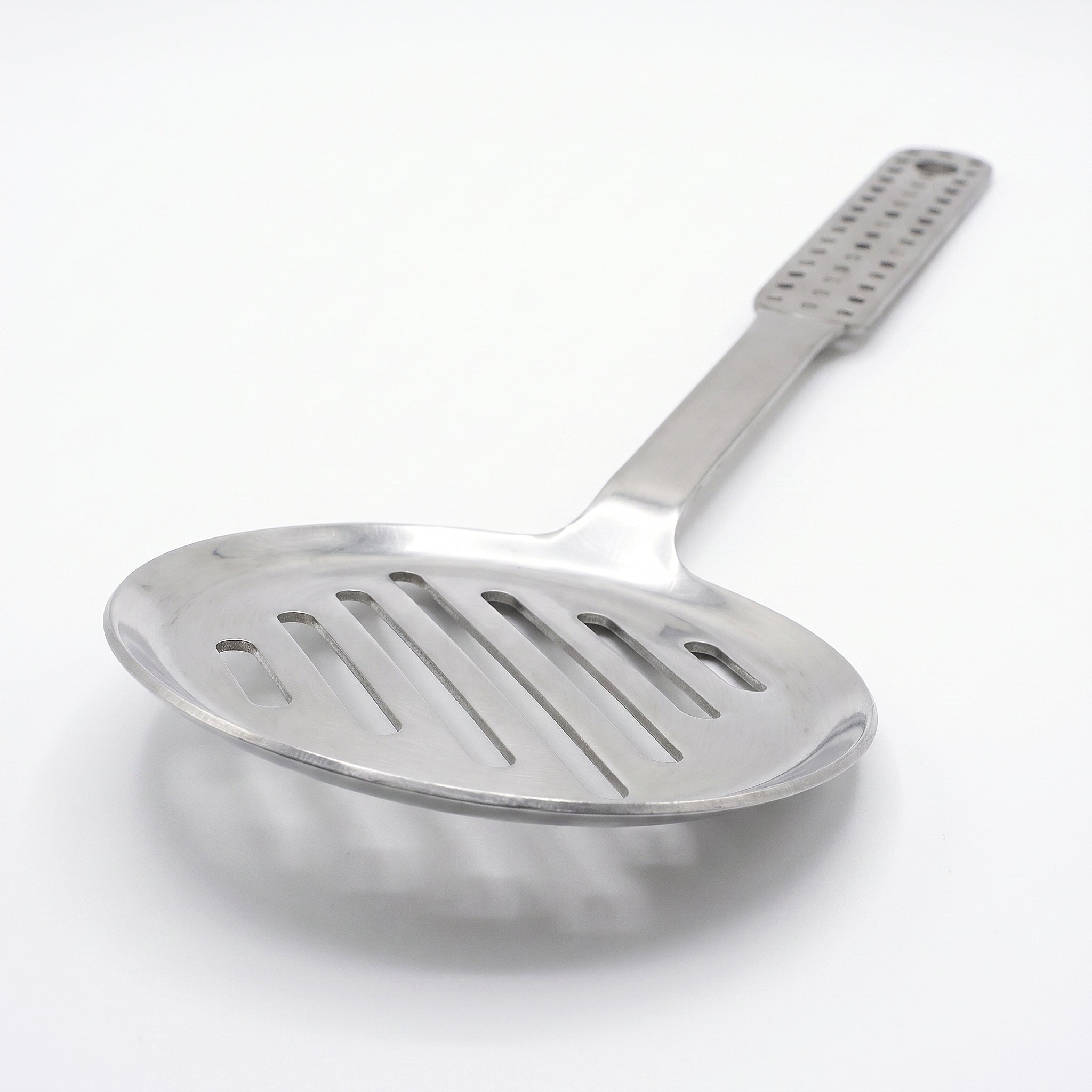 N.F 10-Inches Stainless Steel Silver Dotted Skimmer