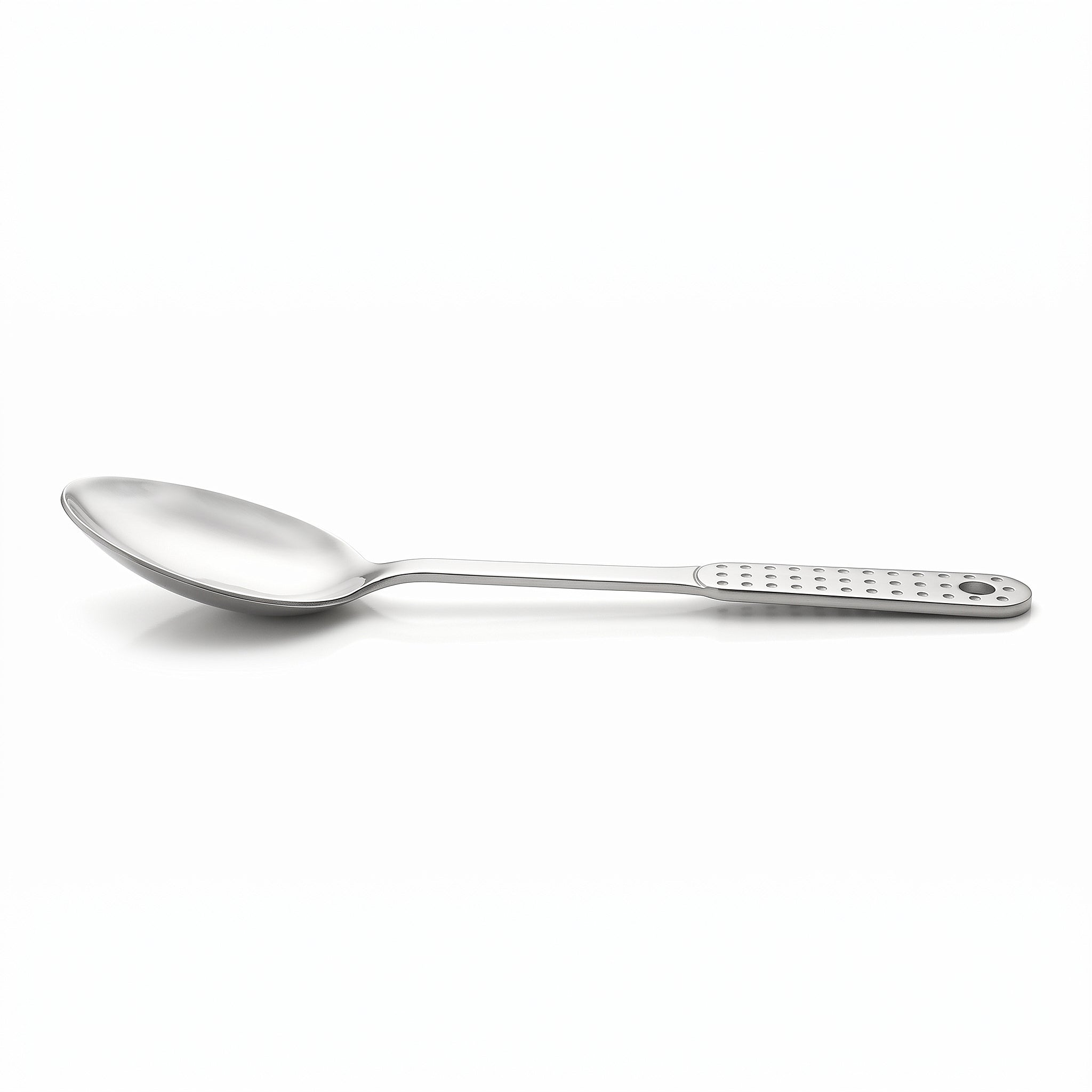N.F 10-Inches Stainless Steel Silver Dotted Serving Rice Spoon
