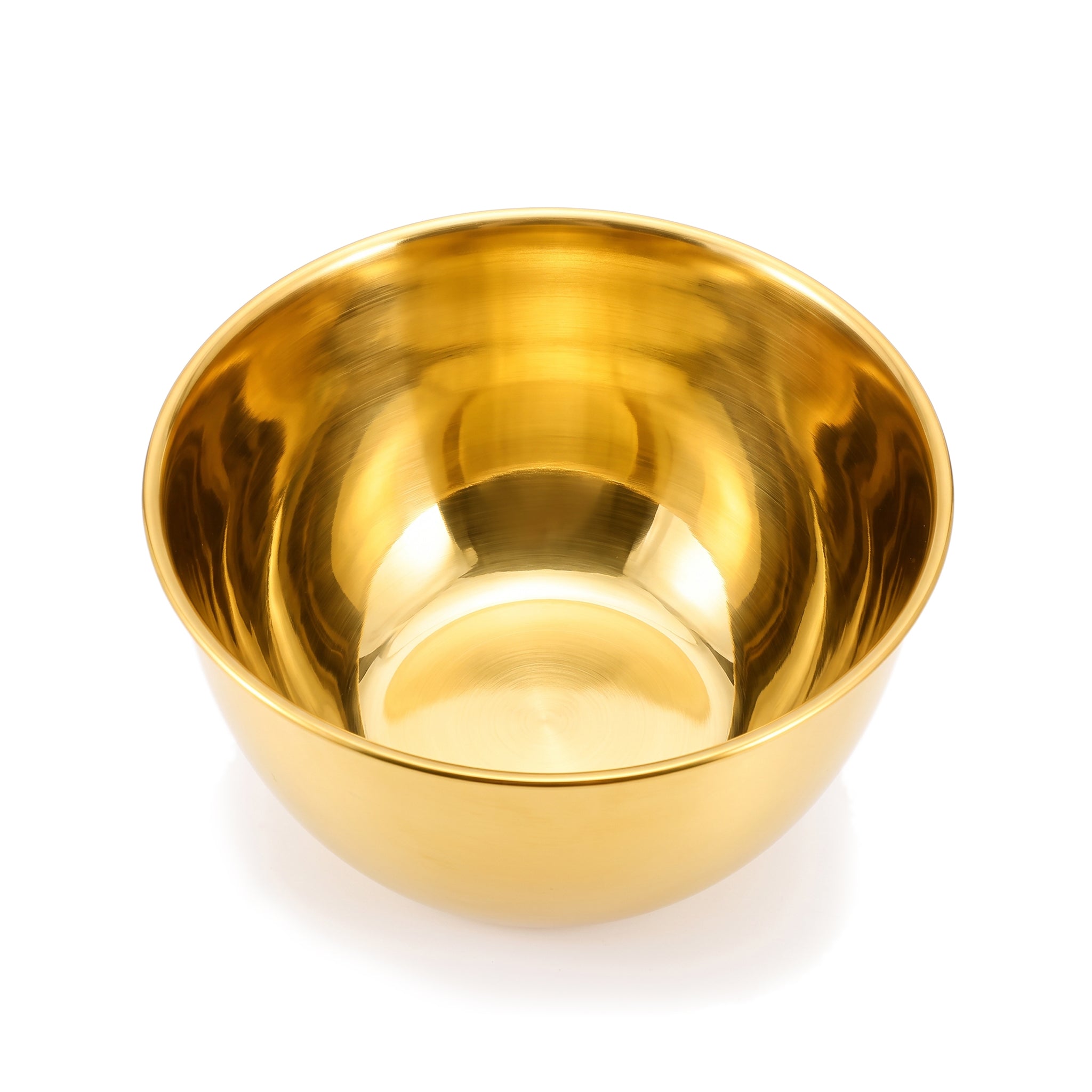 T.D.L Stainless Steel With Electric Golden Coating Mixing Bowls