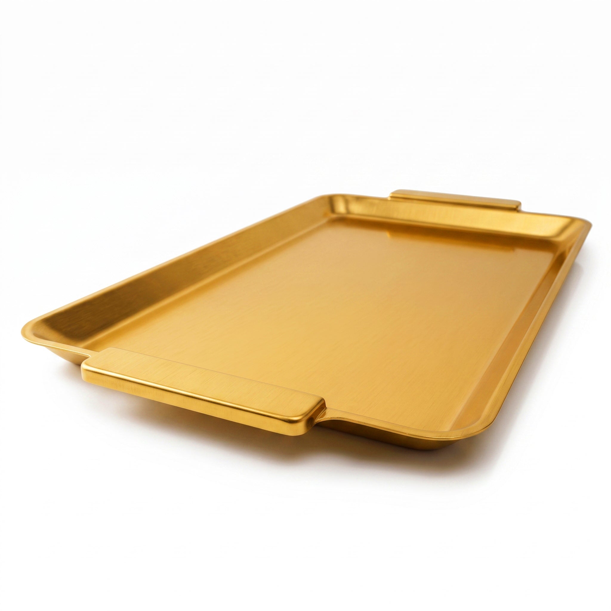 T.D.L 40*24 Cm Stainless Steel With Electric Golden Coating Rectangular Tray