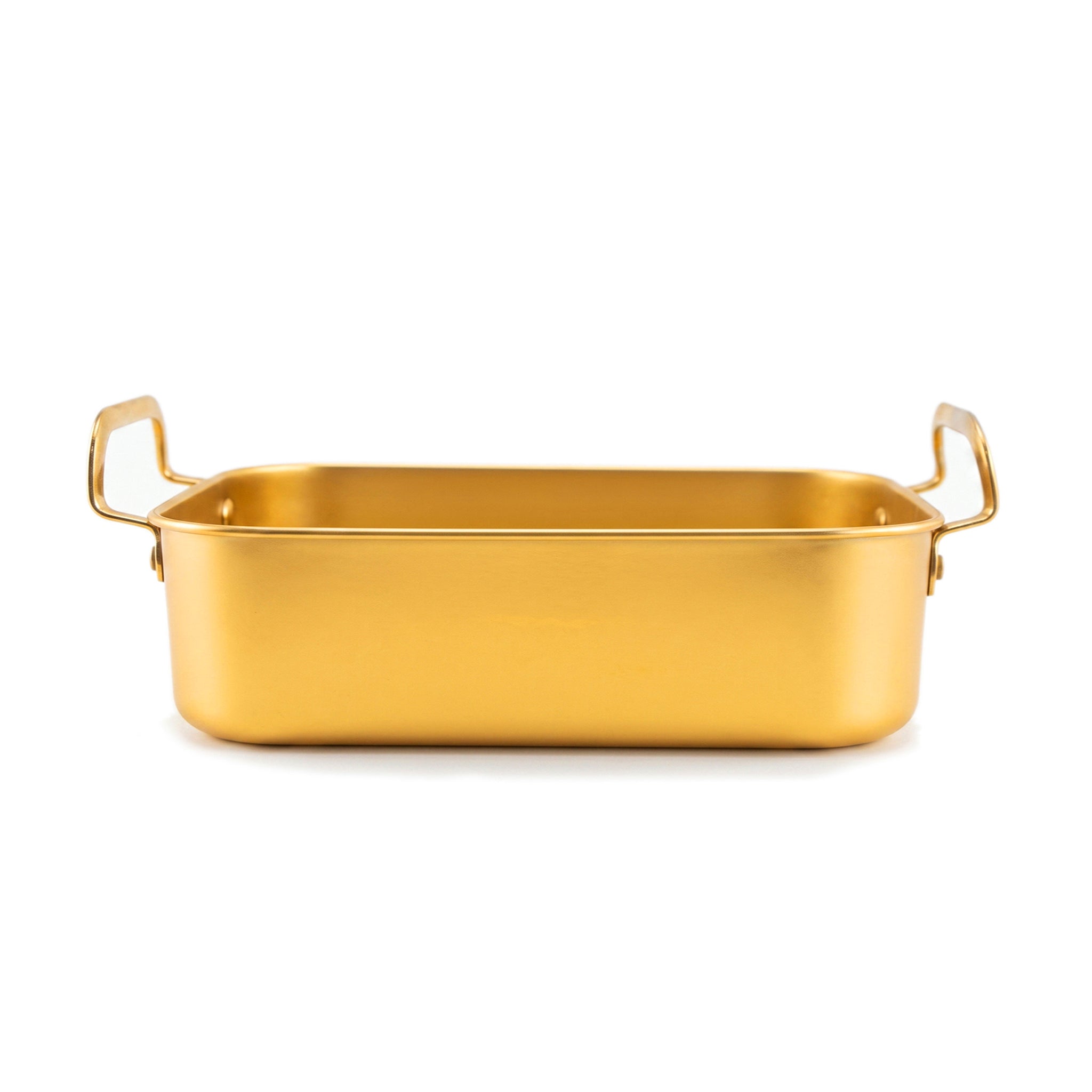 T.D.L Stainless Steel Electric Golden Coating Rectangular Deep Serving Trays