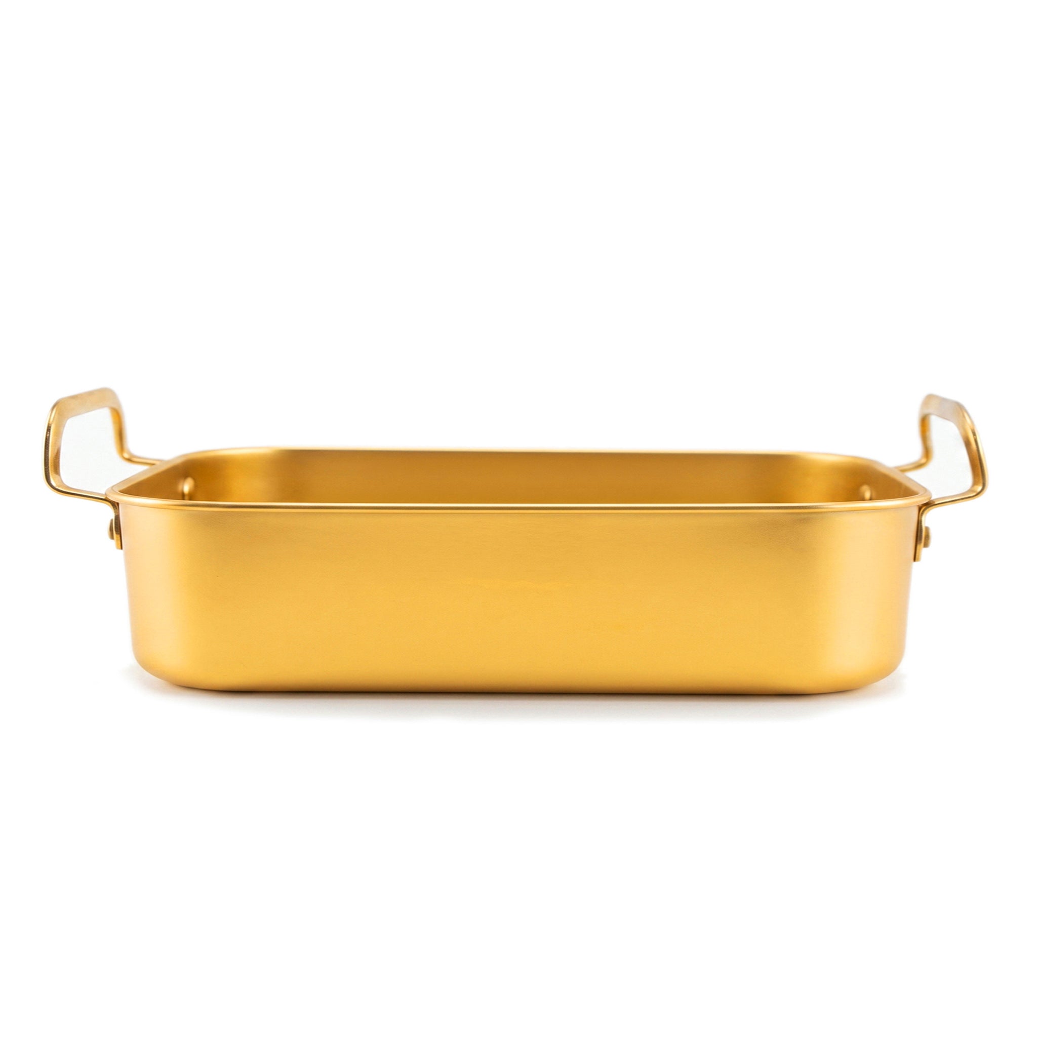 T.D.L Stainless Steel Electric Golden Coating Rectangular Deep Serving Trays