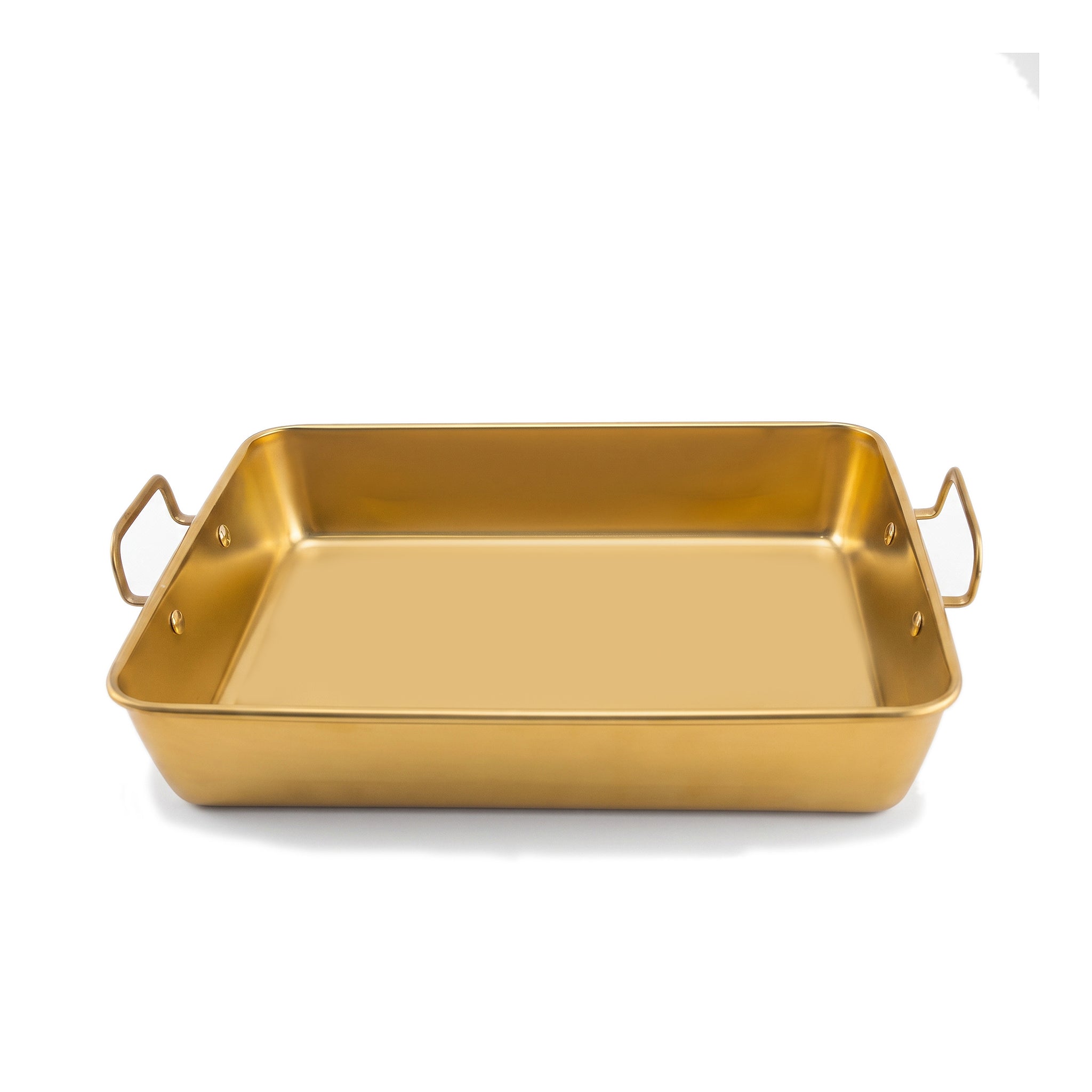 T.D.L Stainless Steel Electric Golden Coating Rectangular Deep Serving Trays