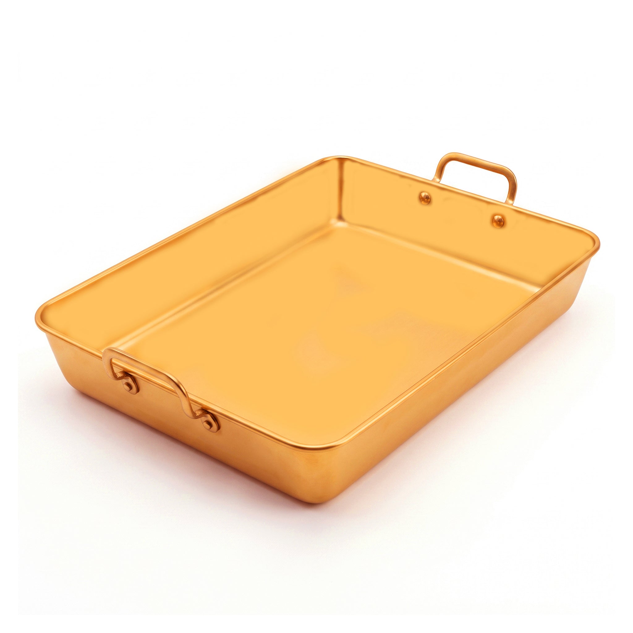 T.D.L Stainless Steel Electric Golden Coating Rectangular Deep Serving Trays
